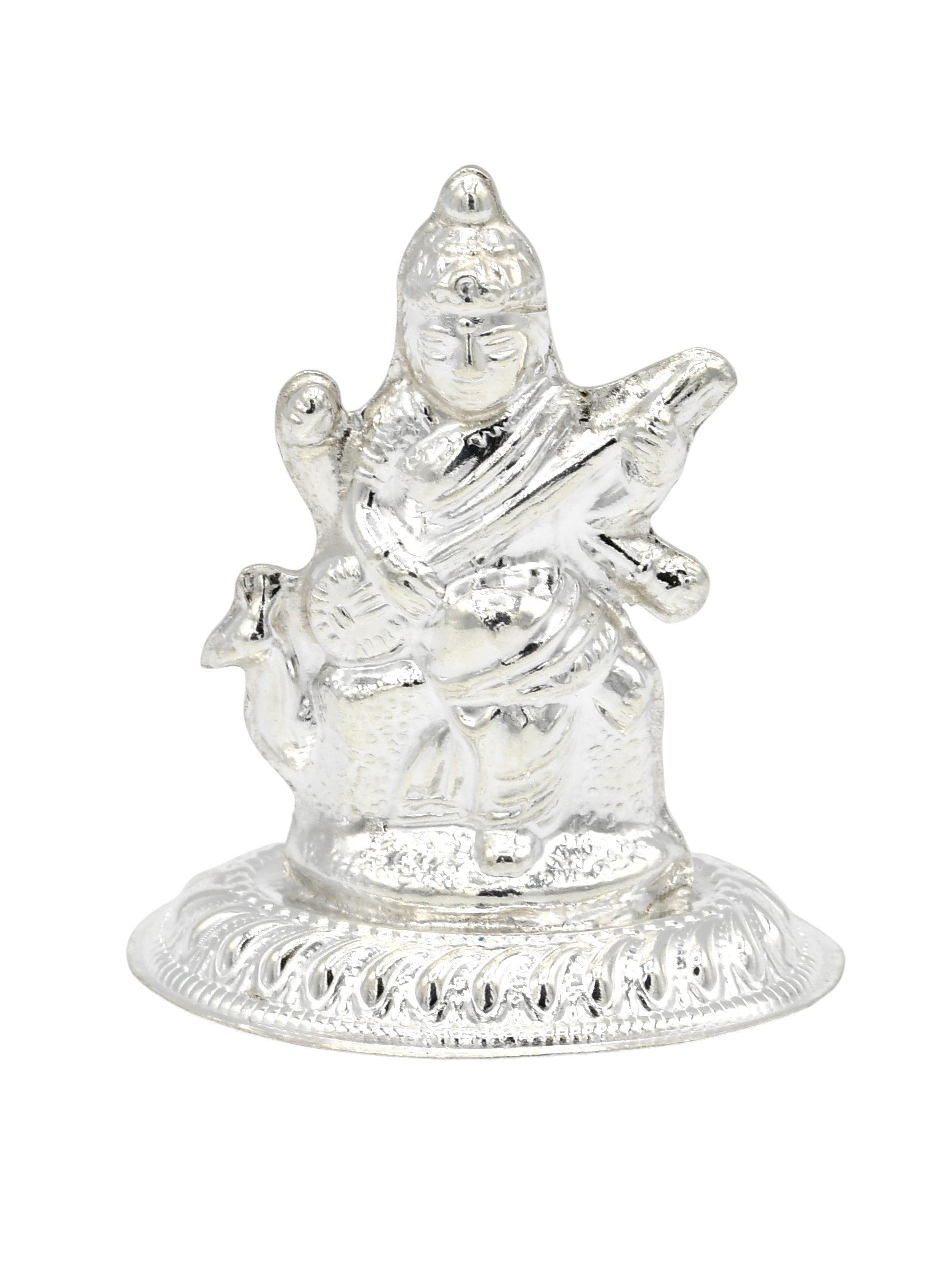 Silver Sarswati Mata Murti