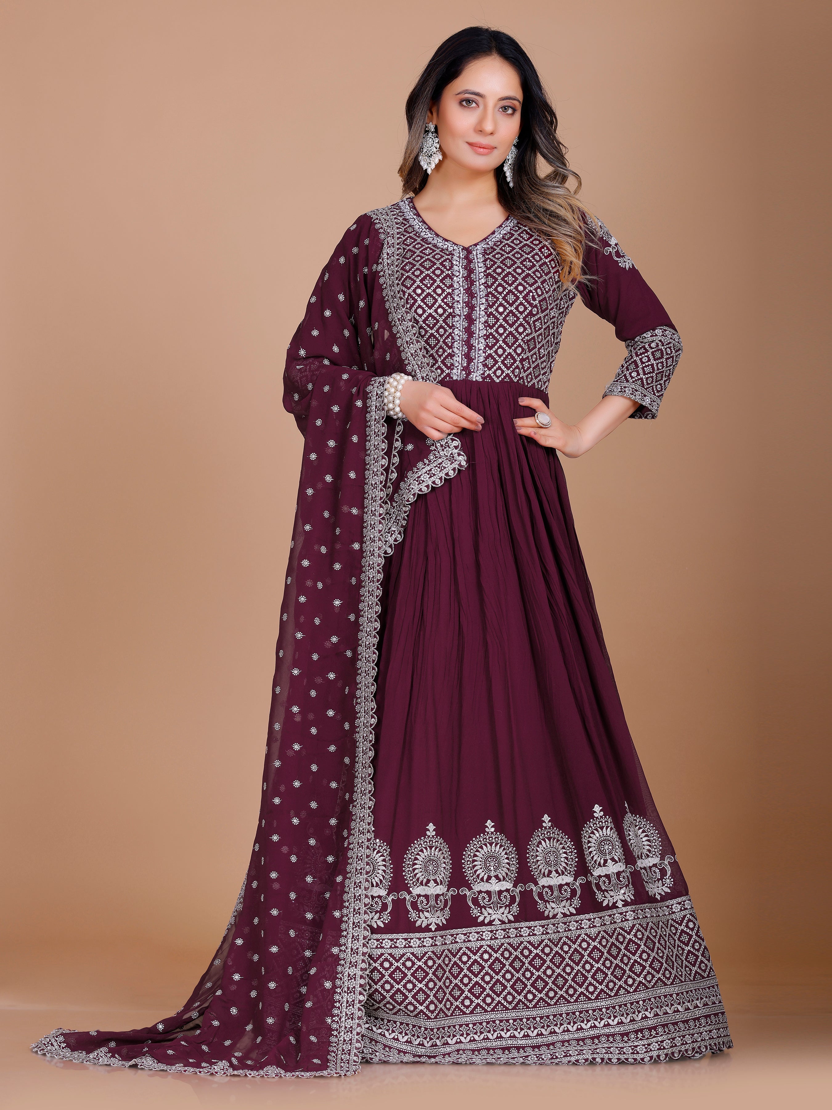 Manya Gown With Dupatta