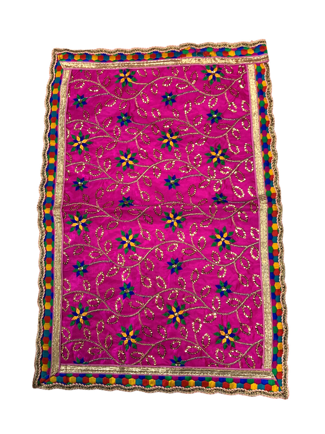 Embroidered Mata Chunri 34cm x 26cm - Roop Darshan