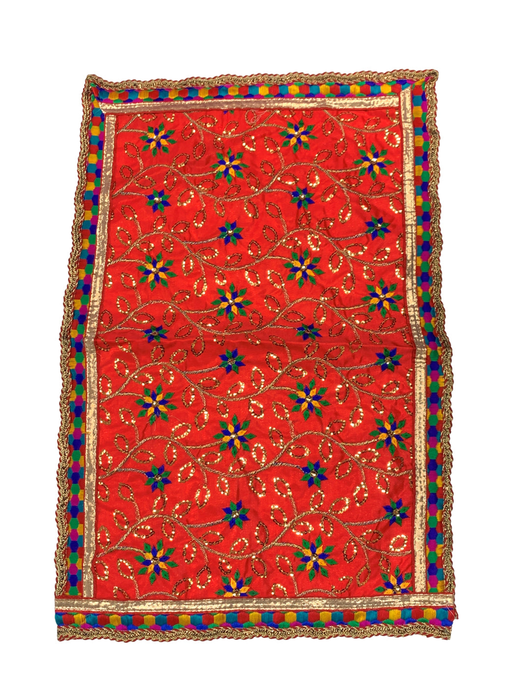 Embroidered Mata Chunri 34cm x 26cm - Roop Darshan