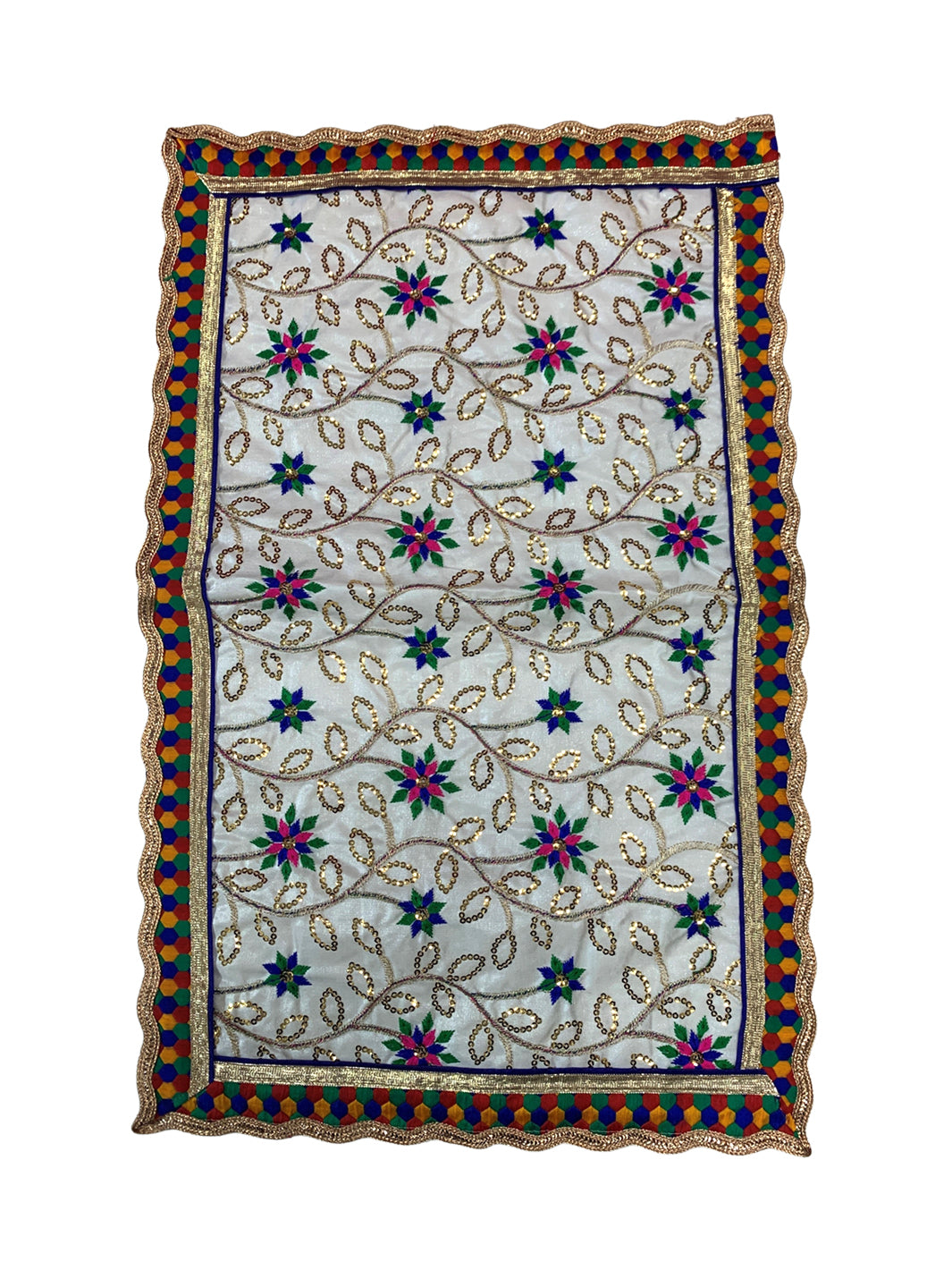 Embroidered Mata Chunri 34cm x 26cm - Roop Darshan