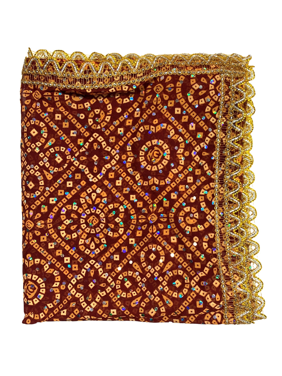 Bandhani Mata Chunri 52cm x 50cm - Roop Darshan