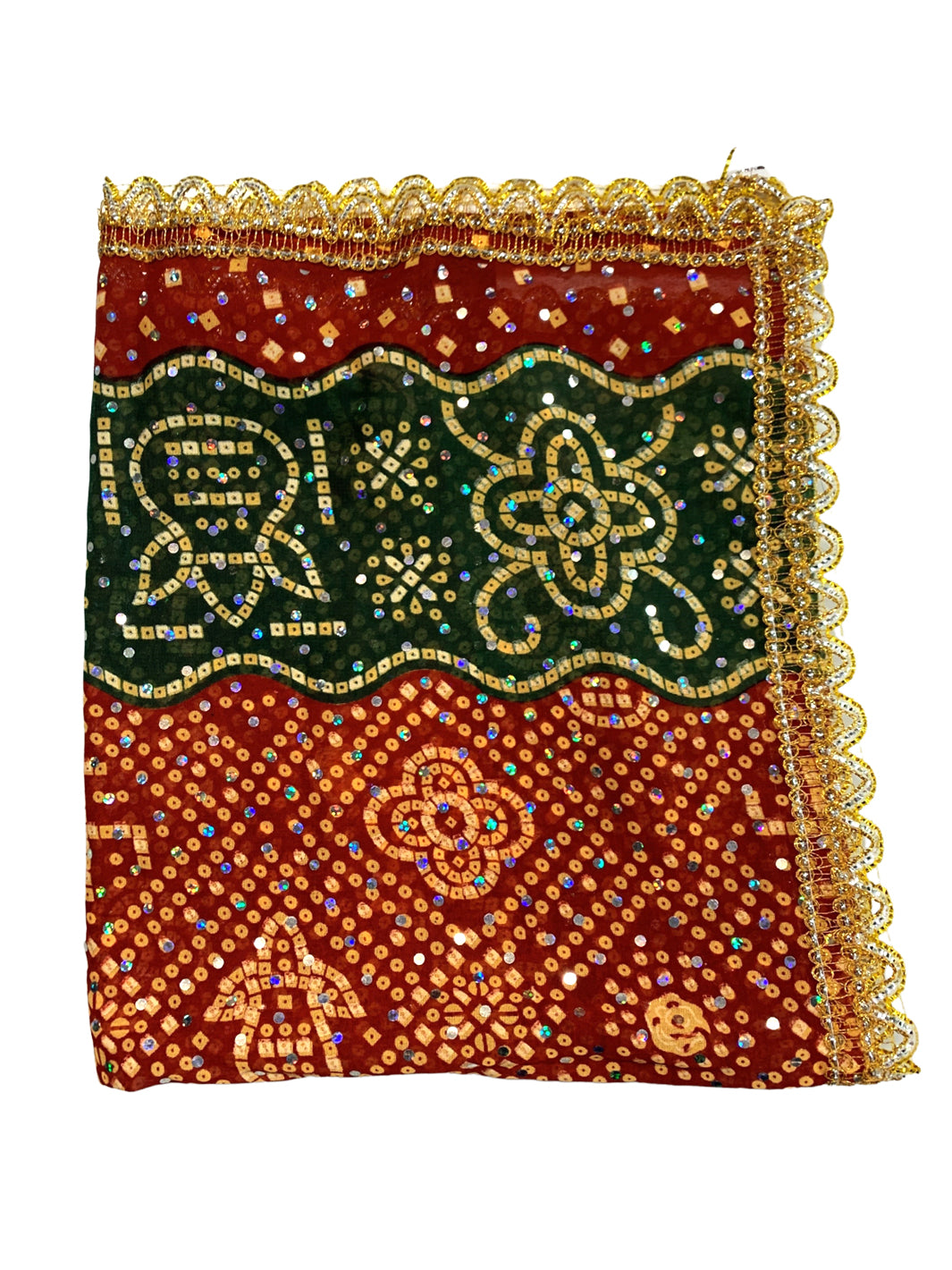 Bandhani Mata Chunri 52cm x 50cm - Roop Darshan