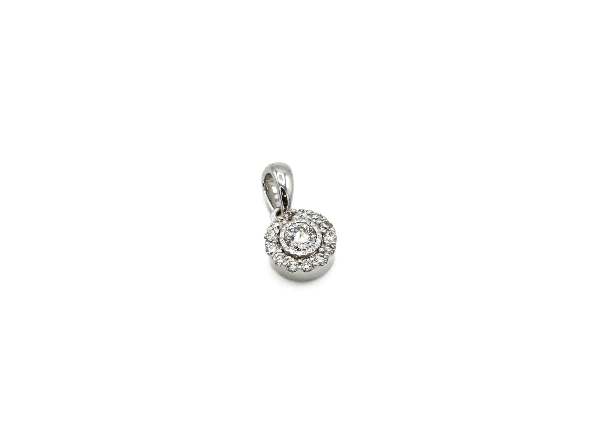 18ct White Gold Diamond Pendant - 0.13ct - Roop Darshan