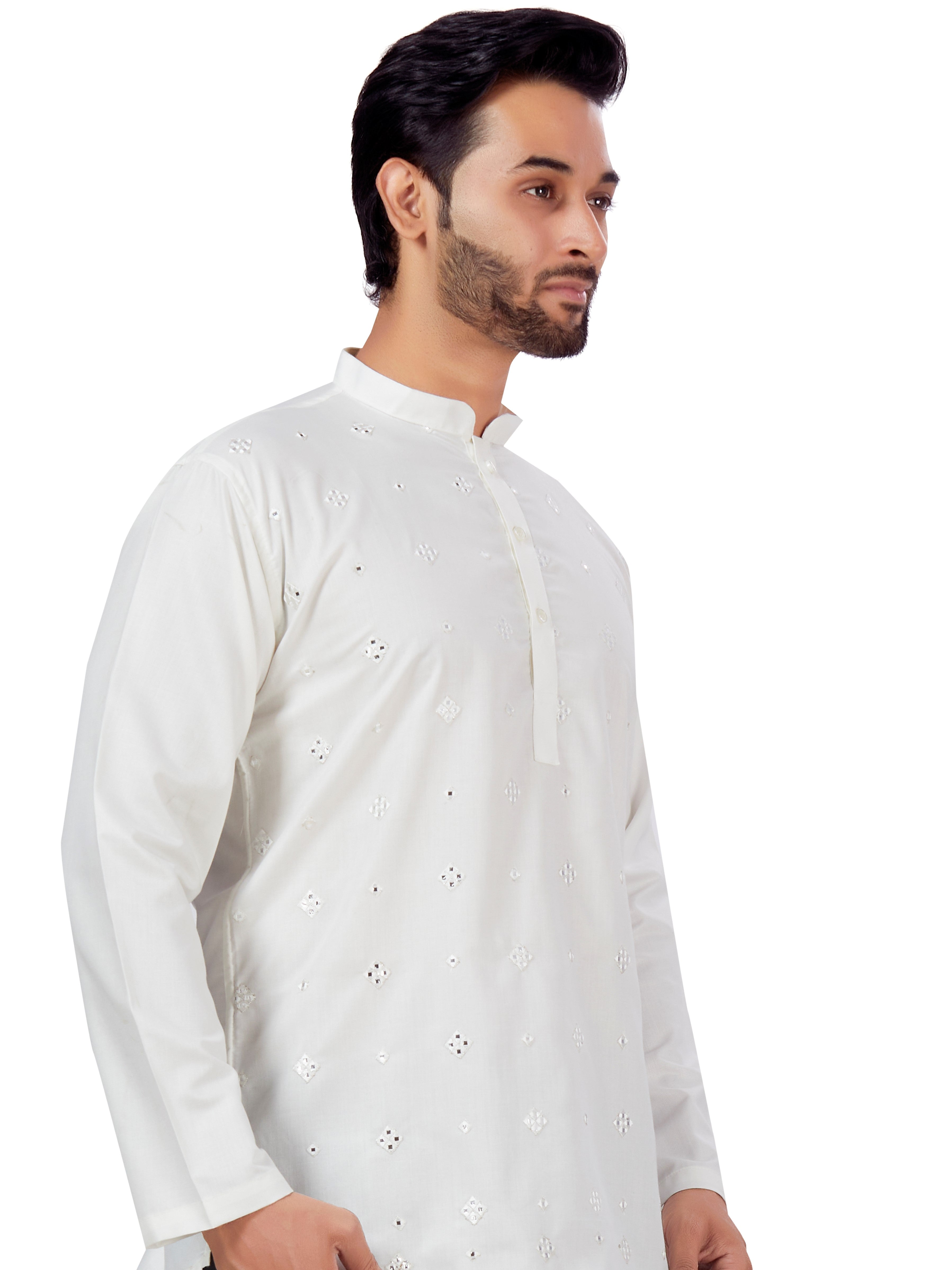 Mens Sequin Embroidered Kurti. - Roop Darshan