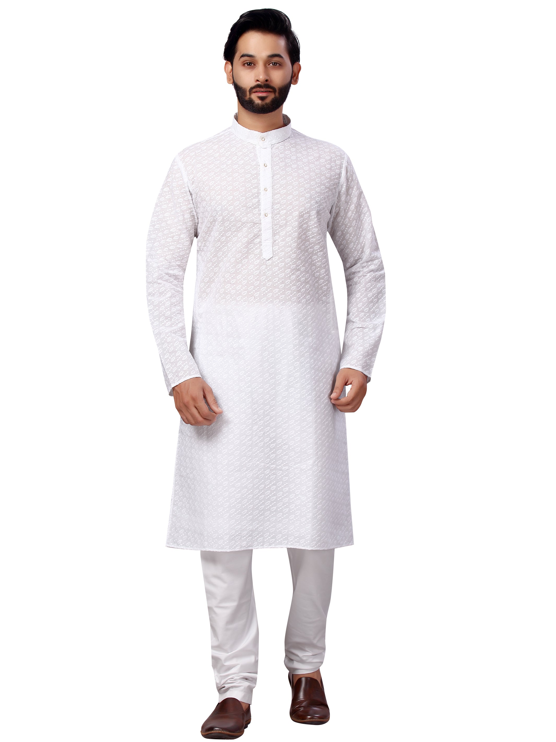 Mens Embroidered Kurta Payjama - Roop Darshan