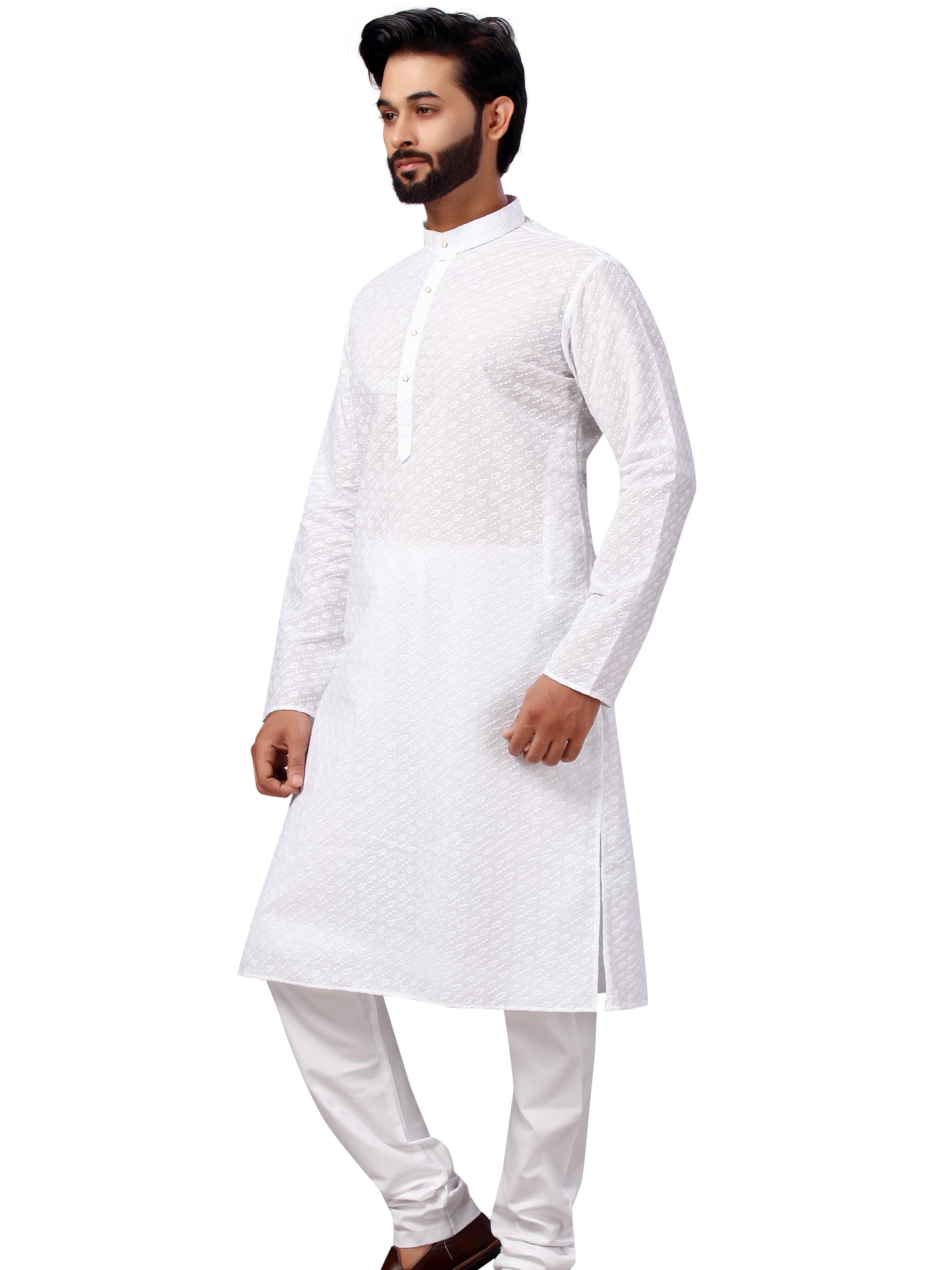Mens Embroidered Kurta Payjama - Roop Darshan