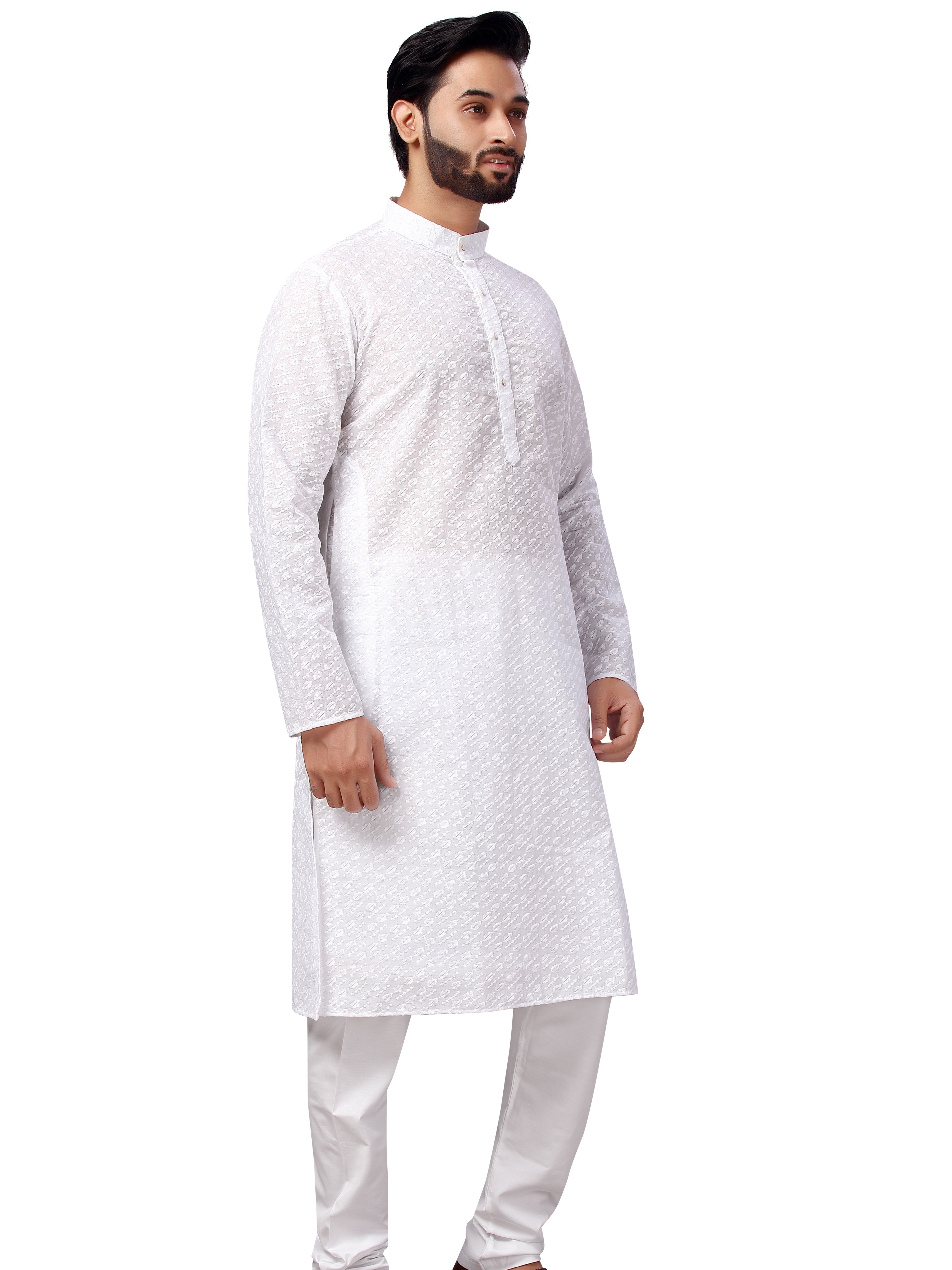Mens Embroidered Kurta Payjama - Roop Darshan