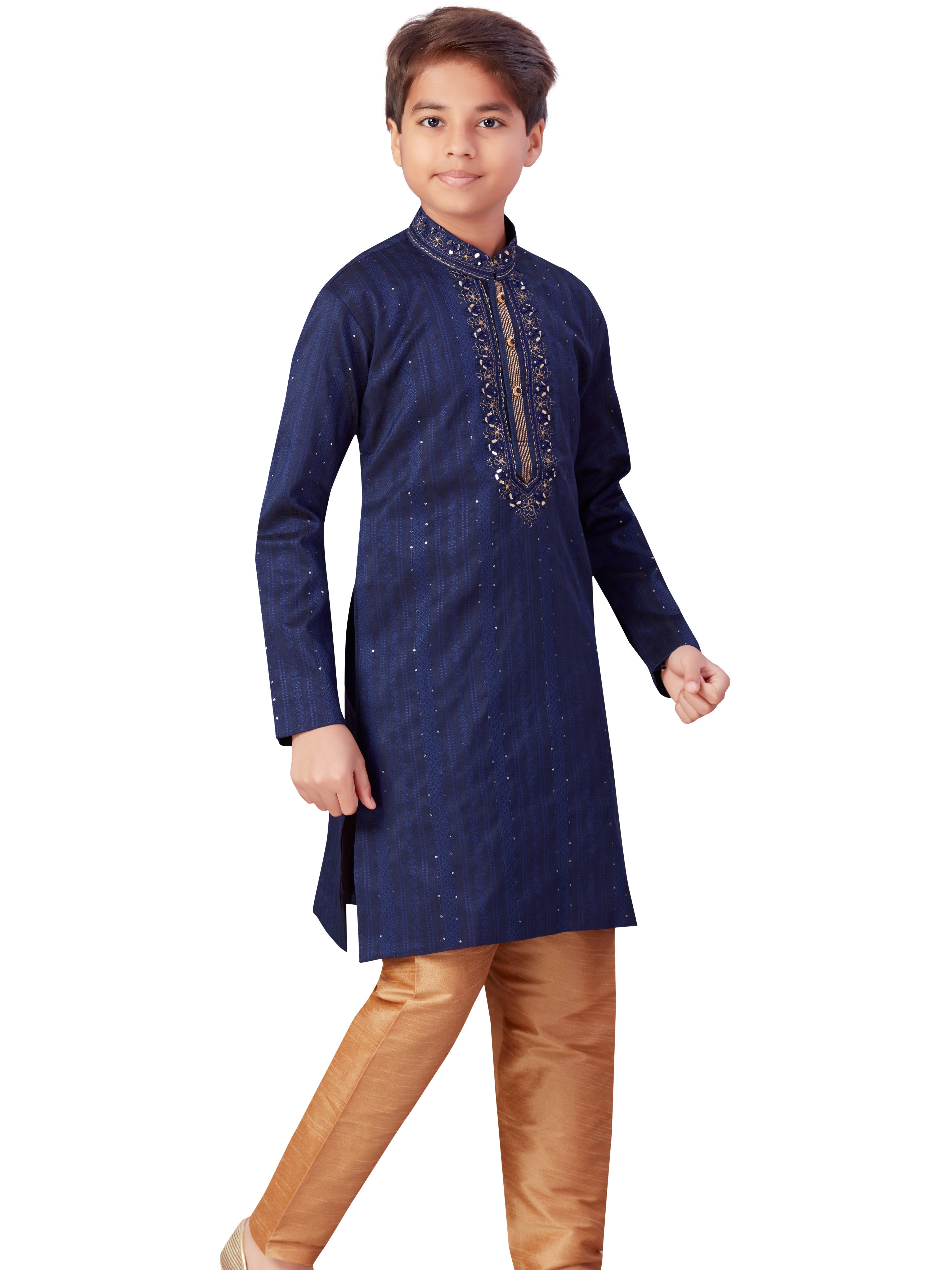 Boys Embroidered Kurta Payjama - Roop Darshan