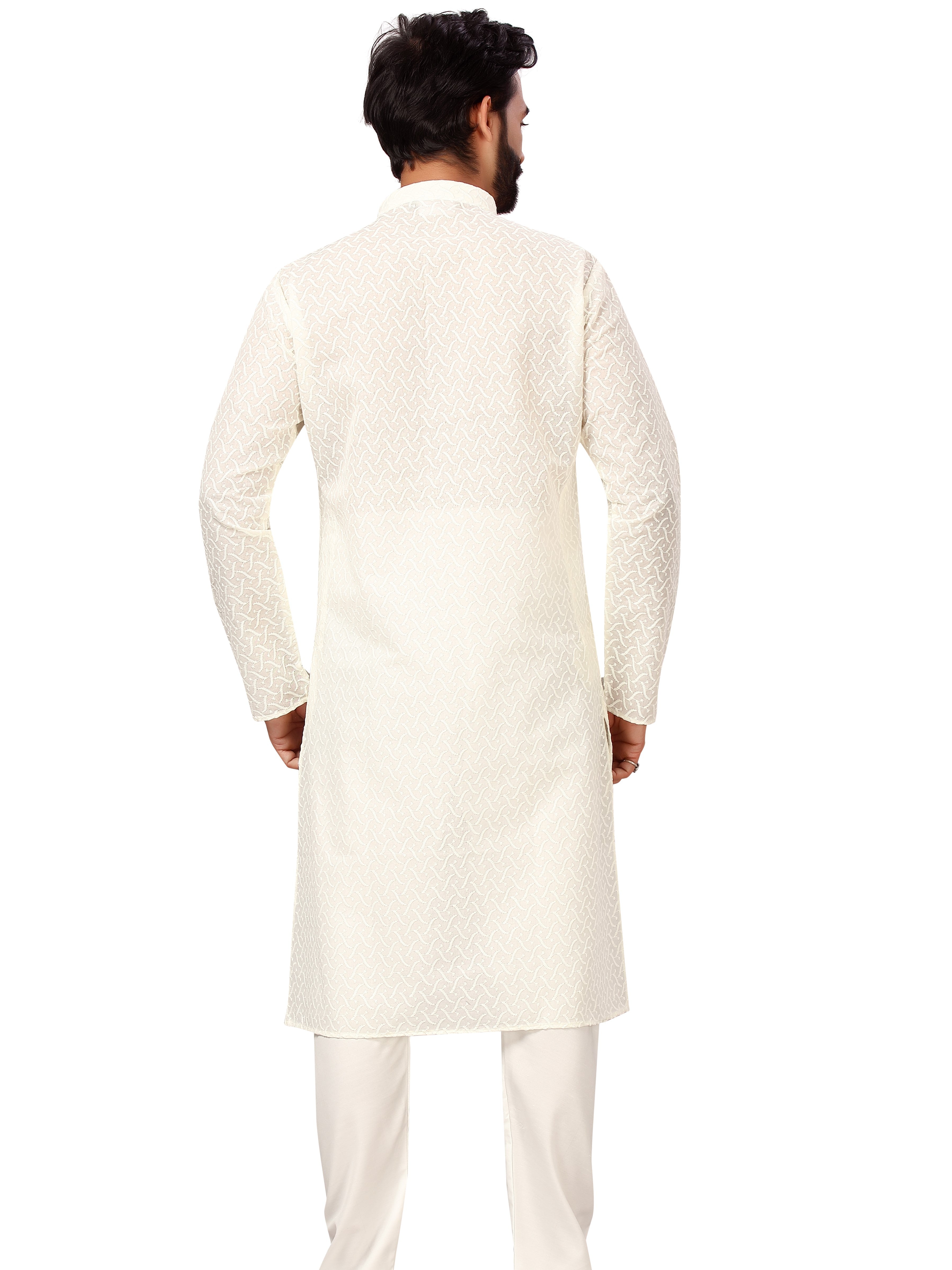 Mens Embroidered Kurta Payjama - Roop Darshan