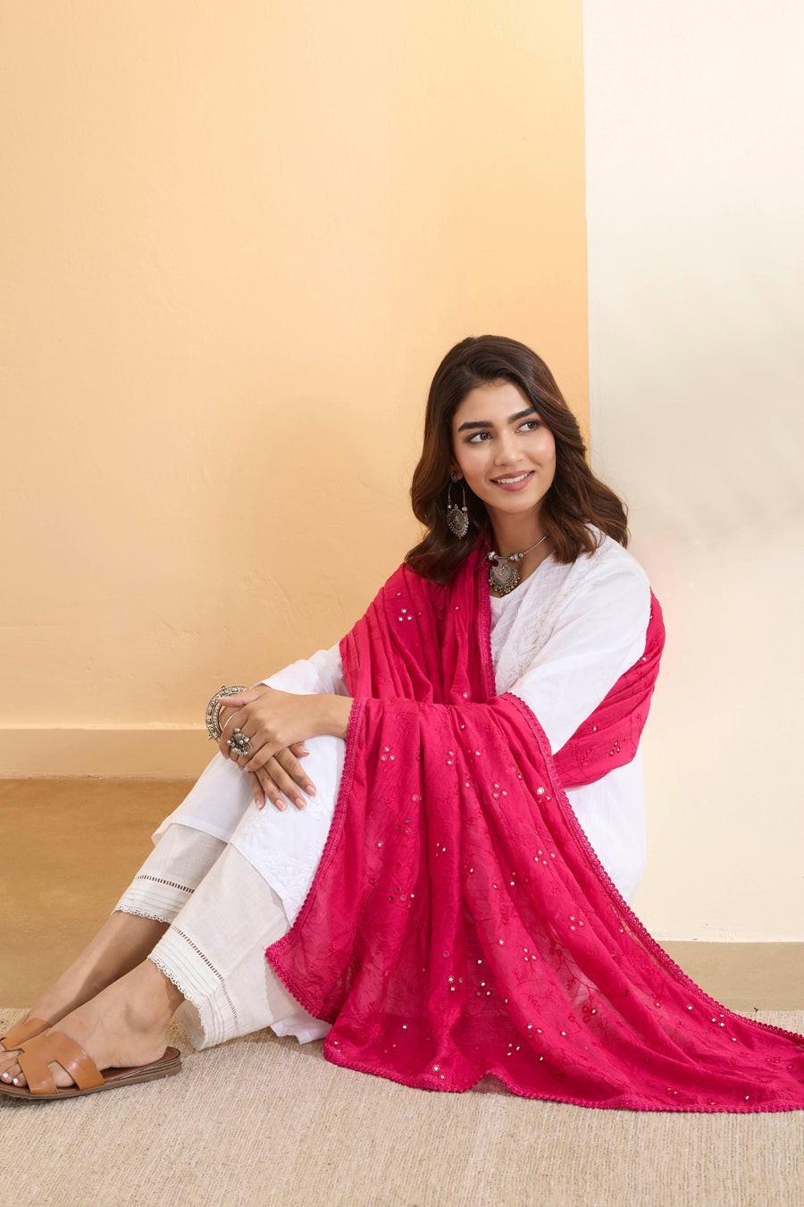 Biba Mirrorwork Dupatta - Roop Darshan