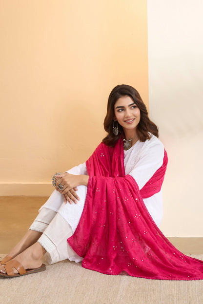 Biba Mirrorwork Dupatta - Roop Darshan