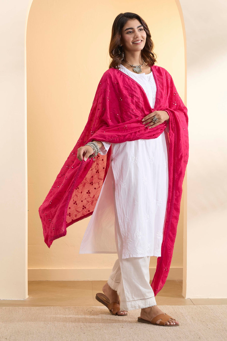 Biba Mirrorwork Dupatta - Roop Darshan