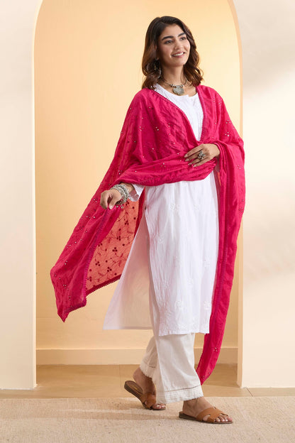 Biba Mirrorwork Dupatta - Roop Darshan