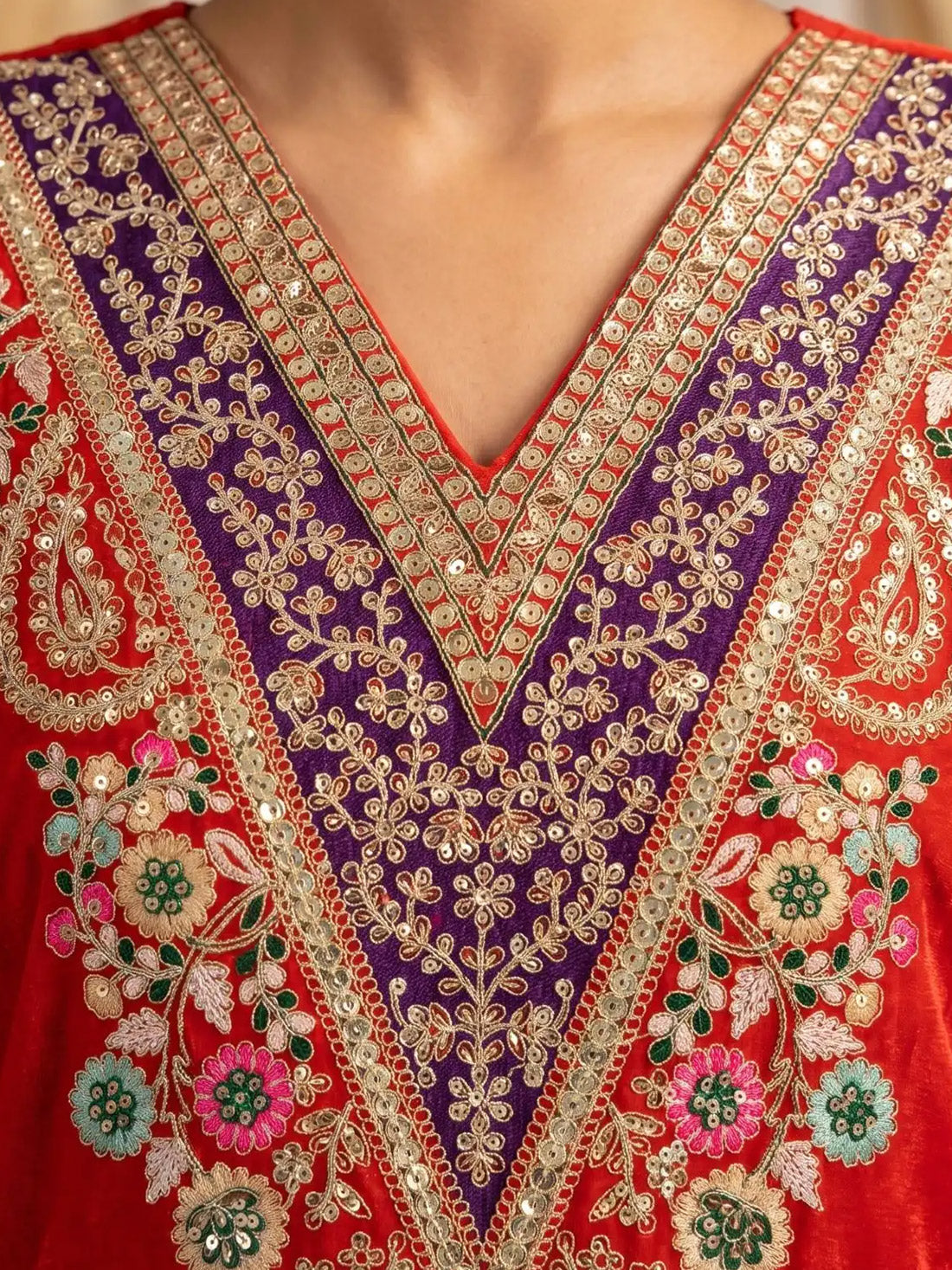 Vibha Chinon Zari Suit - Roop Darshan