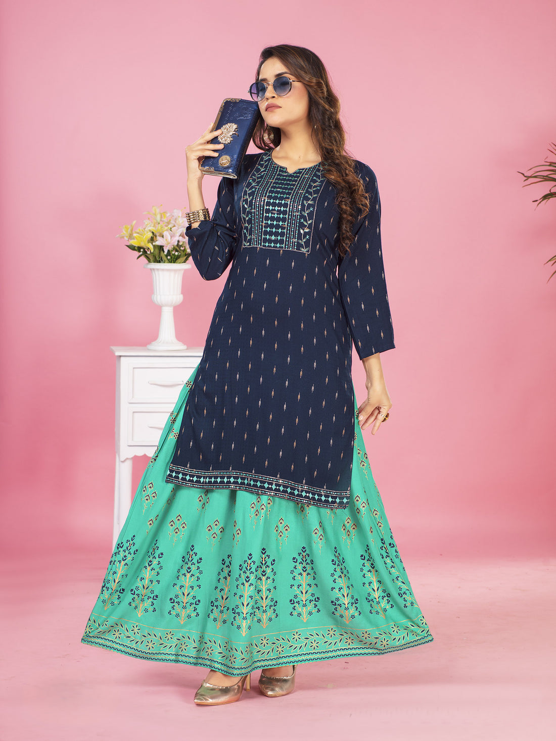 Juhi Kurti With Skirt