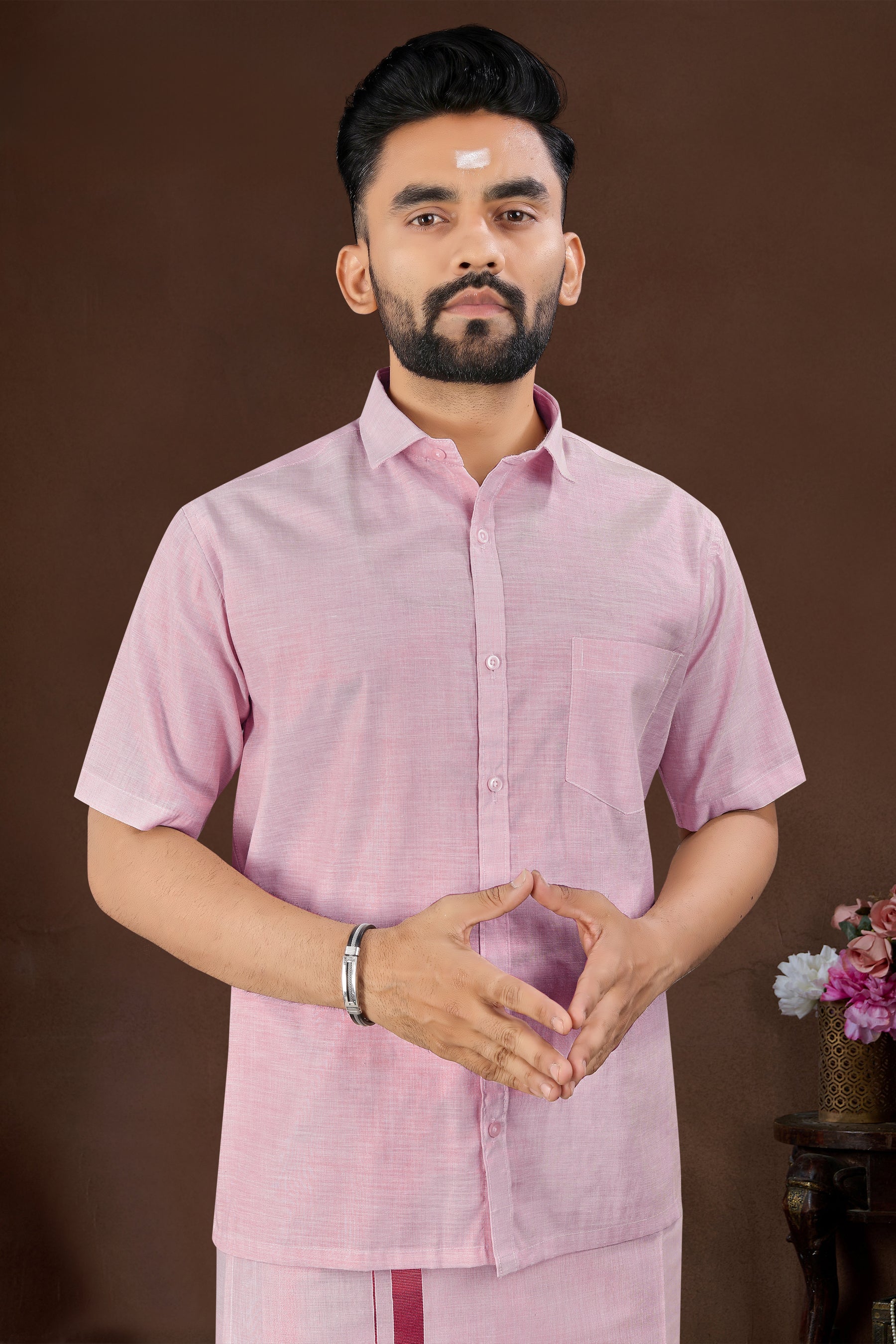 Mens Silk Dhoti Set - Roop Darshan