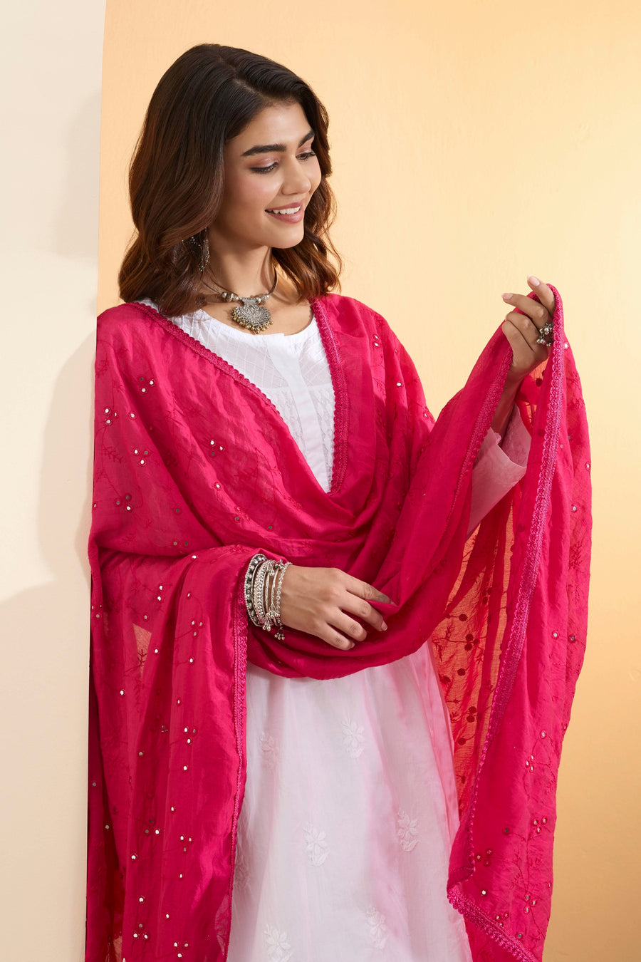 Biba Mirrorwork Dupatta - Roop Darshan