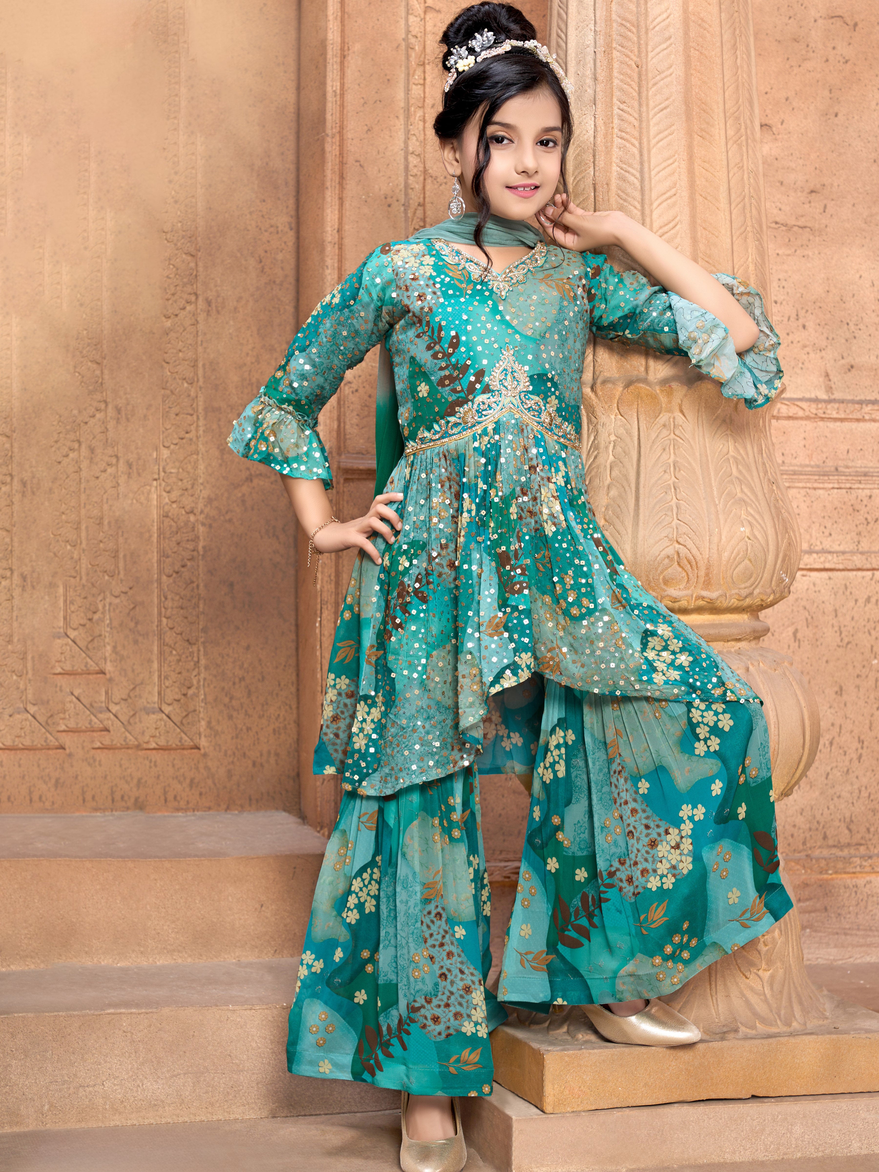 Riva Sharara Suit - Roop Darshan