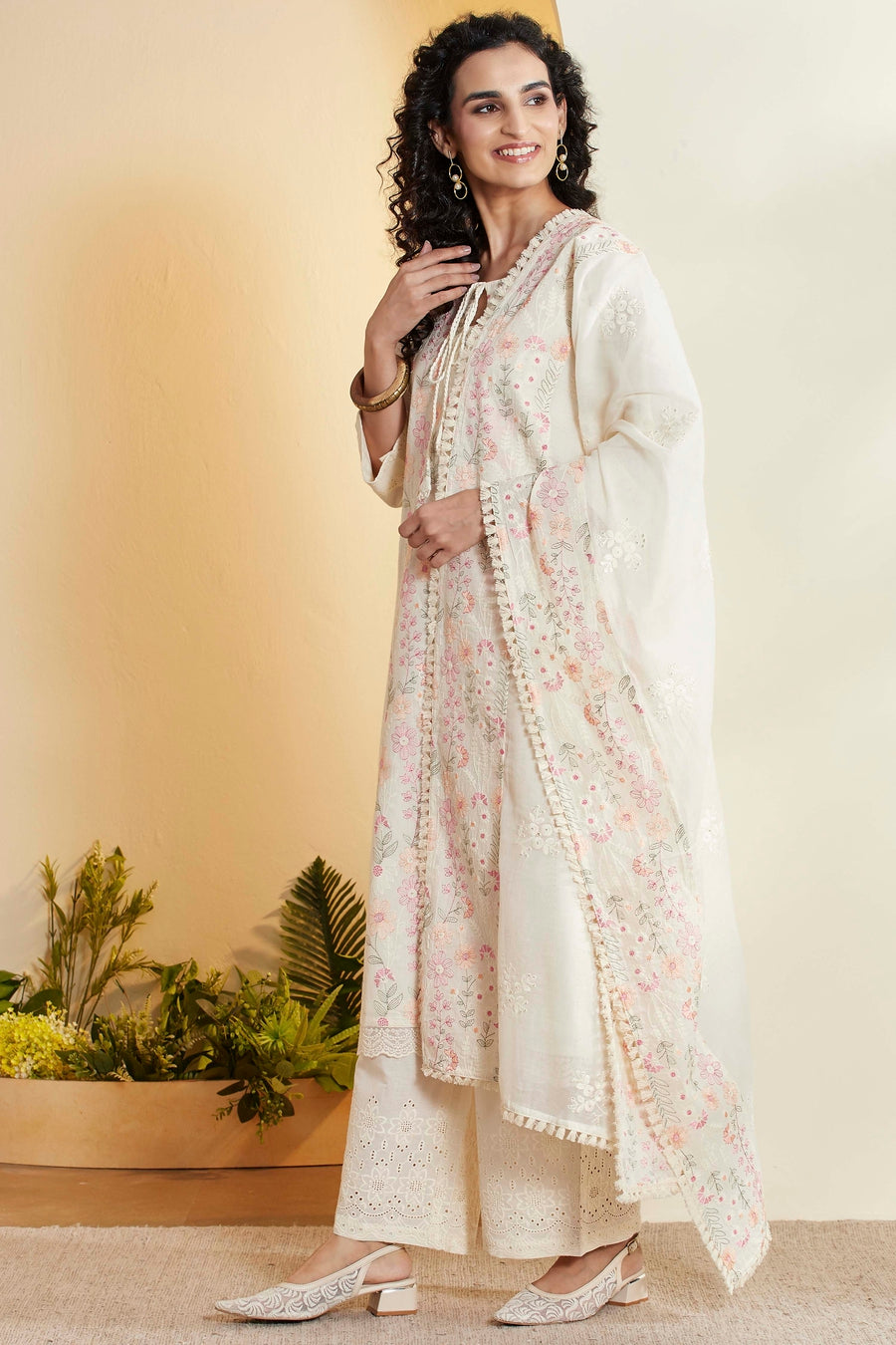 Biba Cotton Palazzo Suit - Roop Darshan