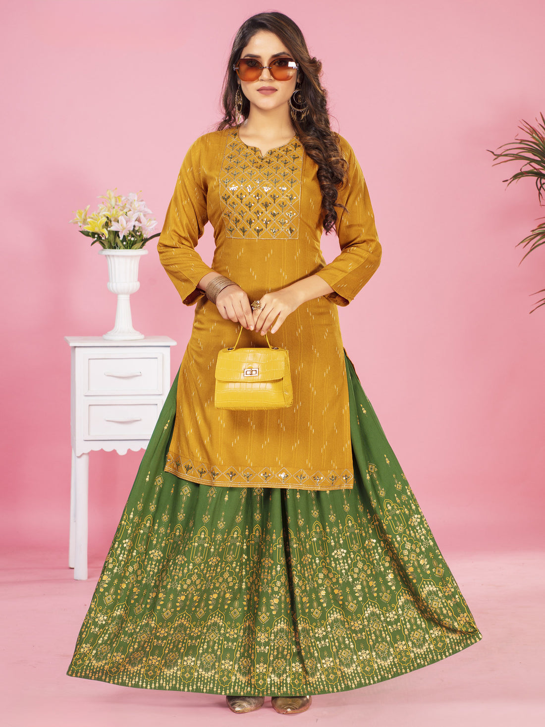 Juhi Kurti With Skirt