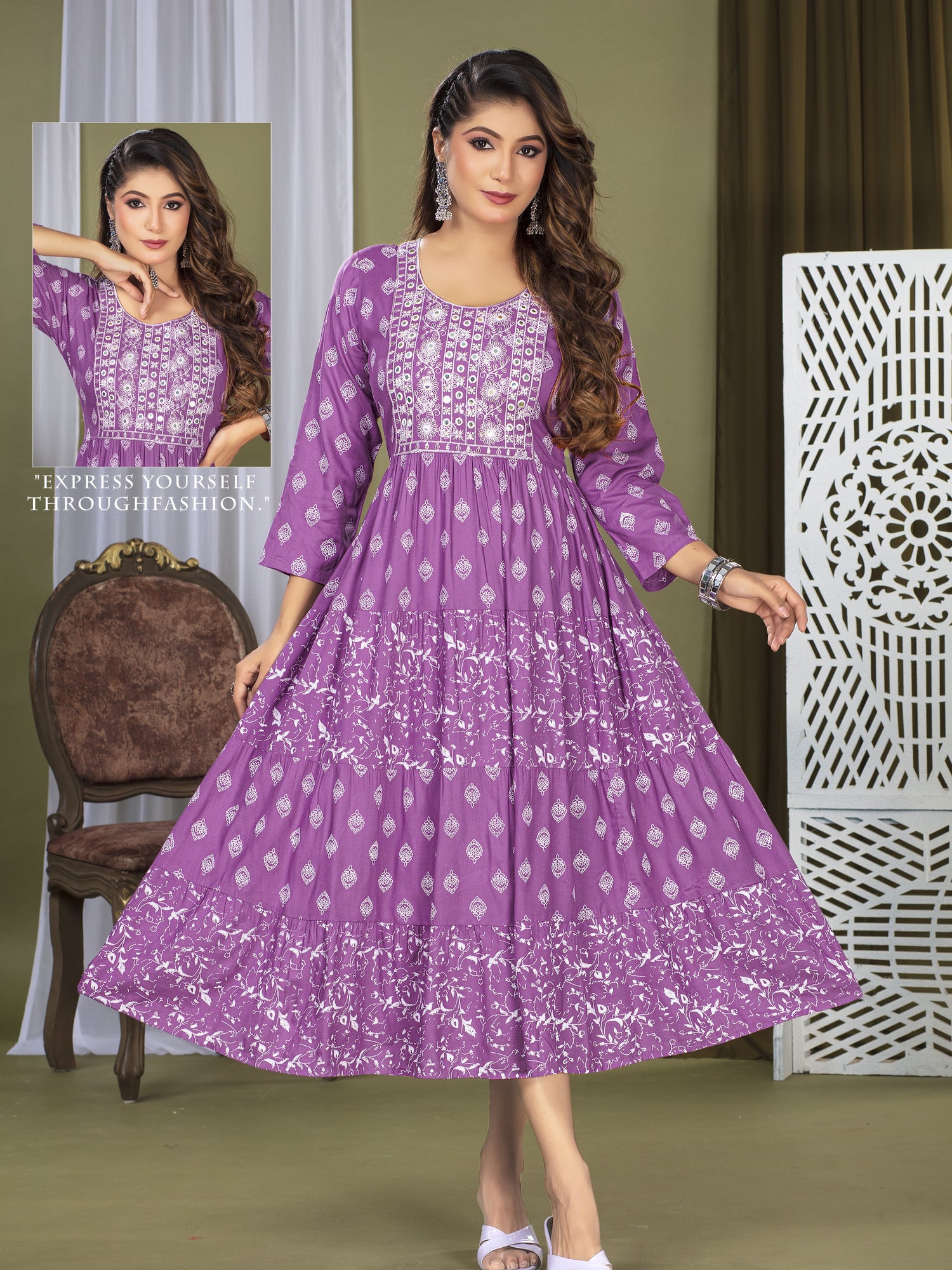 Vanshika Flair Kurti - Roop Darshan