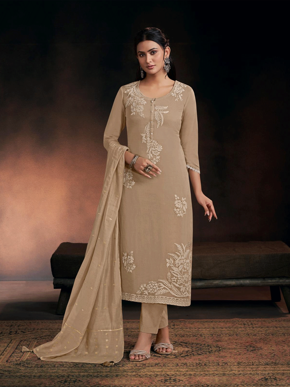 Viana Cotton Patchwork Suit