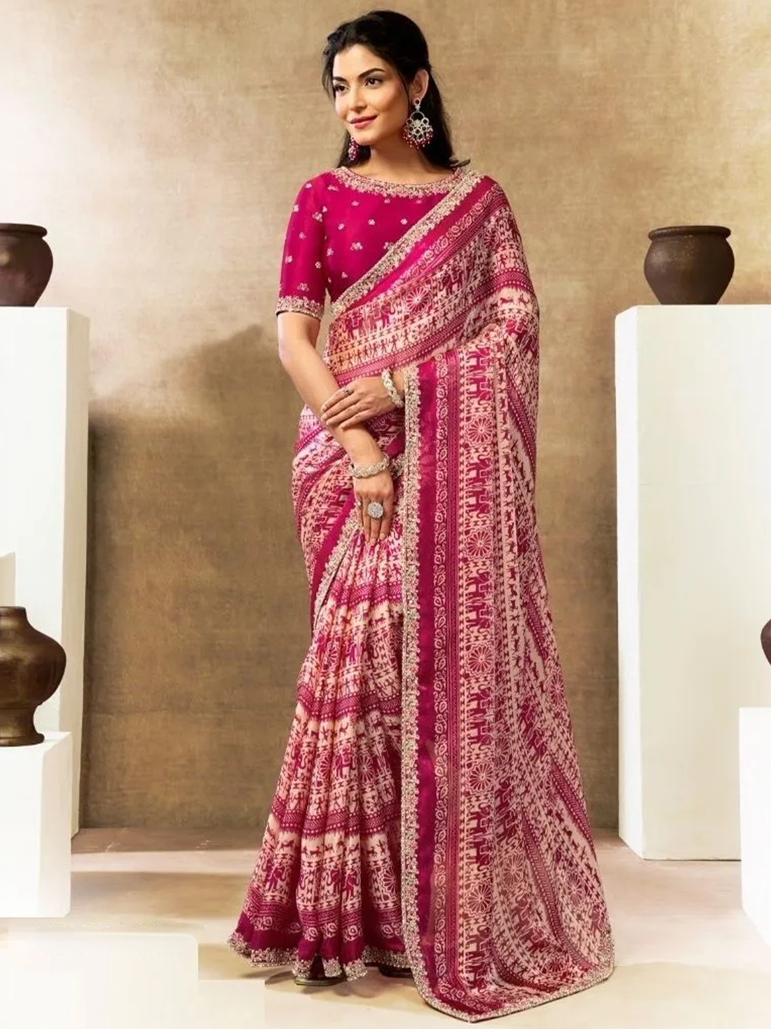 Aadhya Satin Silk Saree