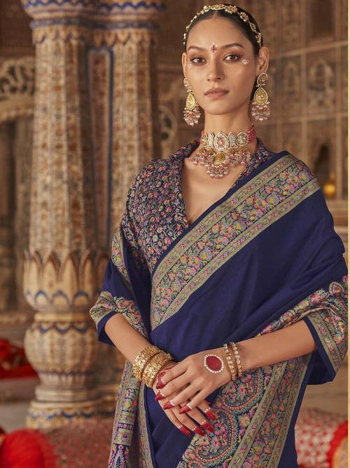 Yuvika Silk Printed Saree - Roop Darshan