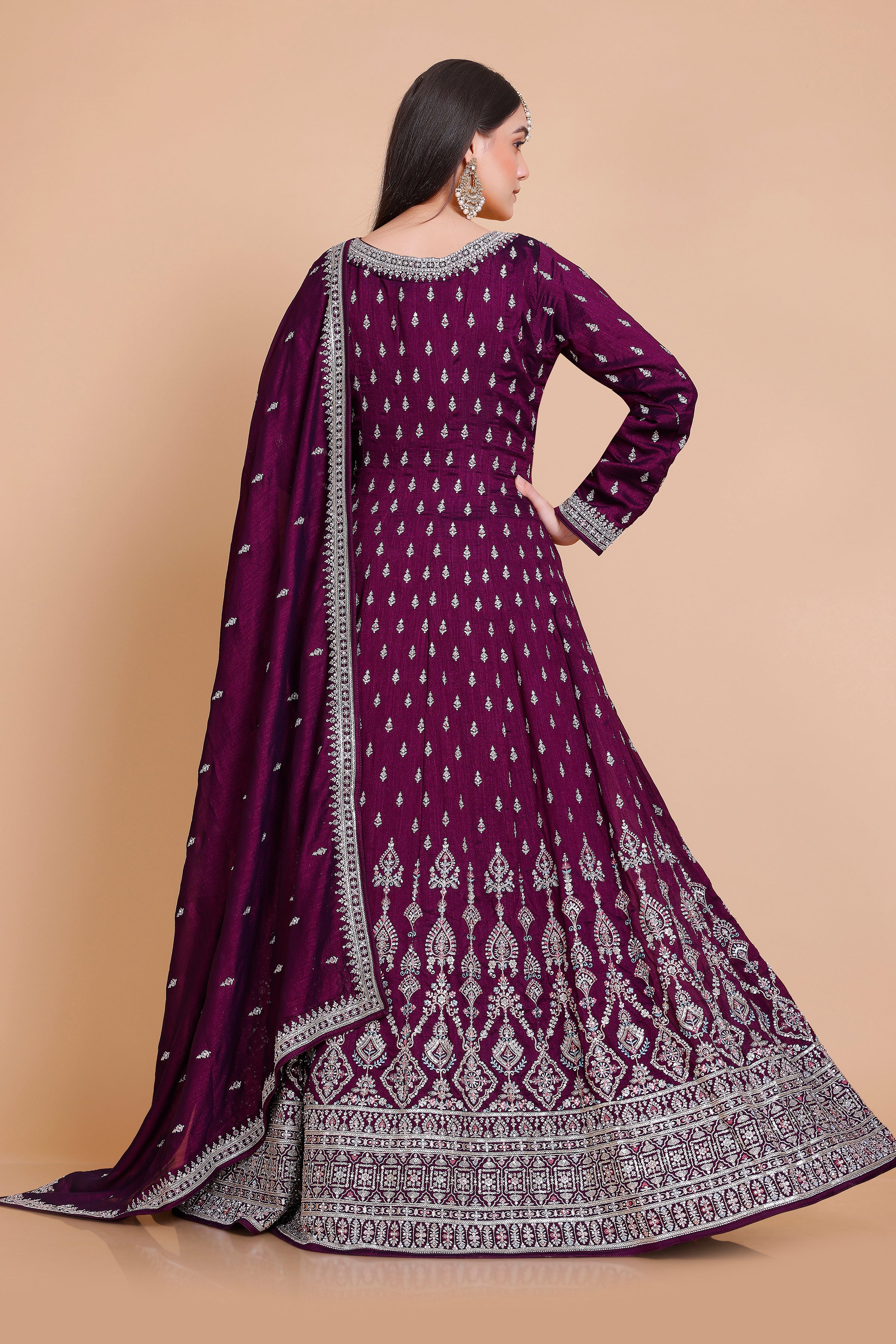 Veda Gown With Dupatta - Roop Darshan