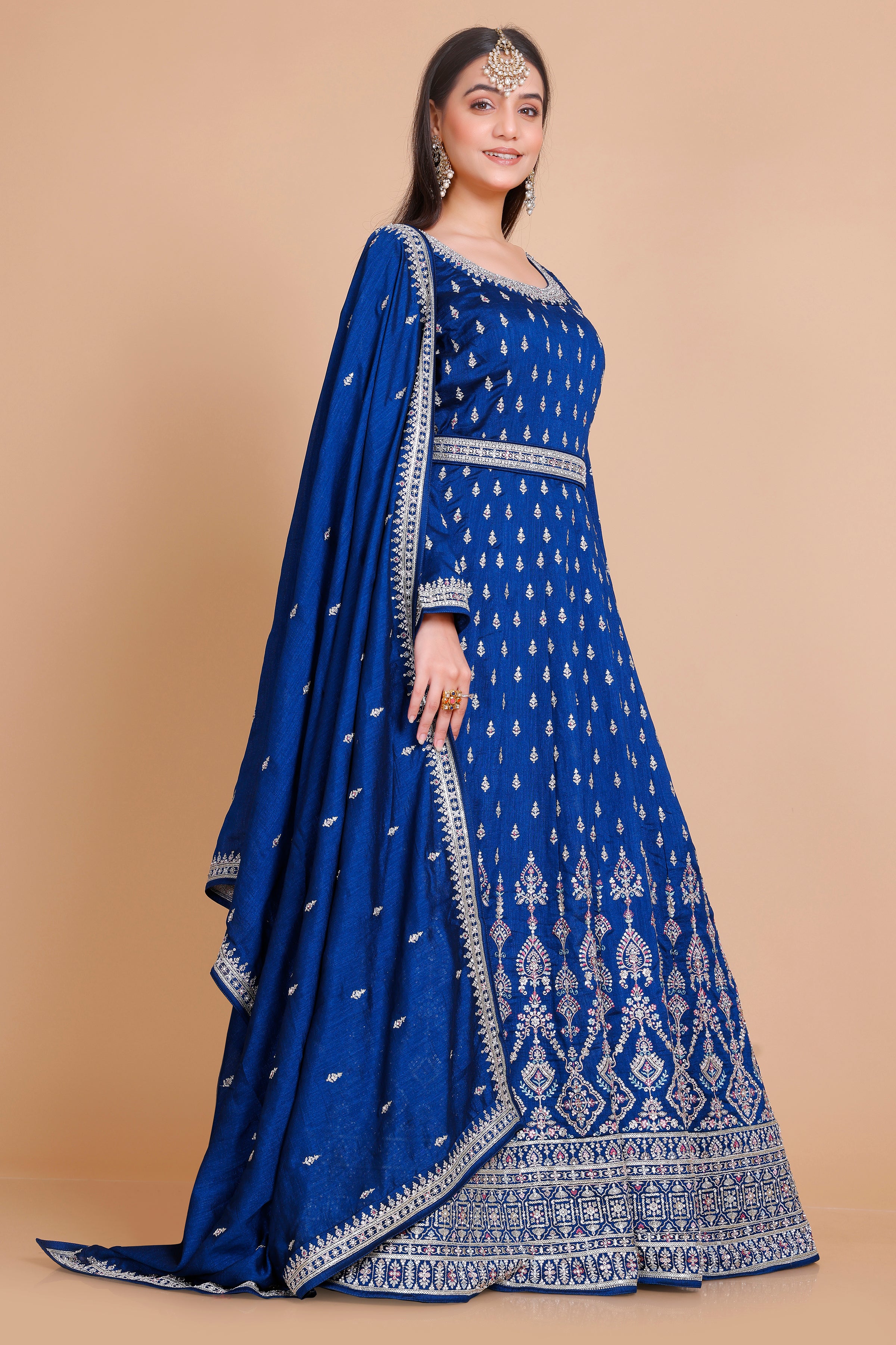 Veda Gown With Dupatta - Roop Darshan