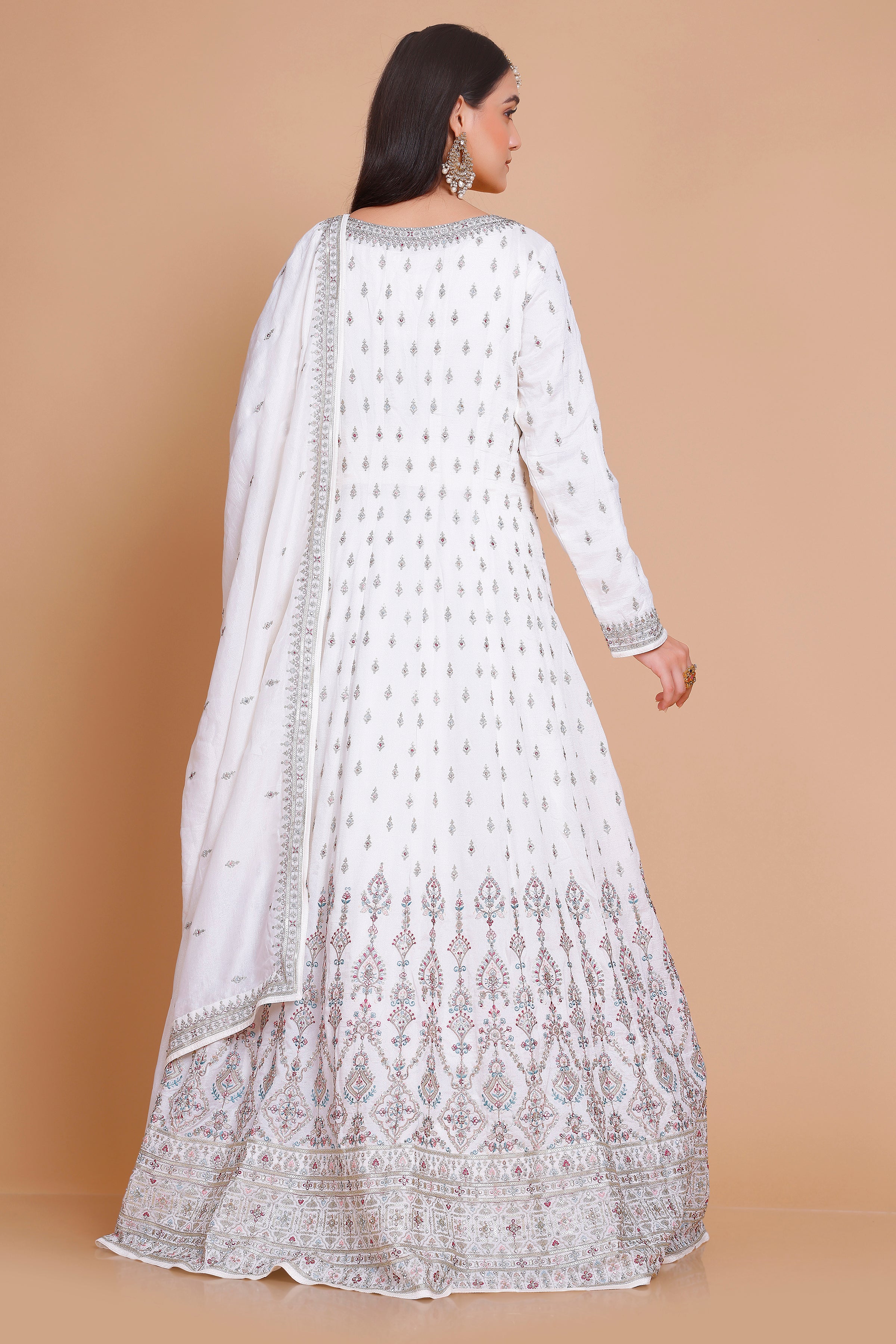 Veda Gown With Dupatta - Roop Darshan