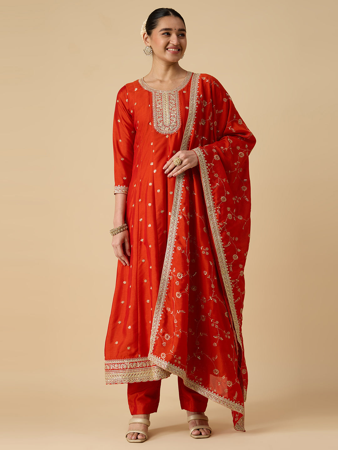 Keshvi Silk Flair Suit