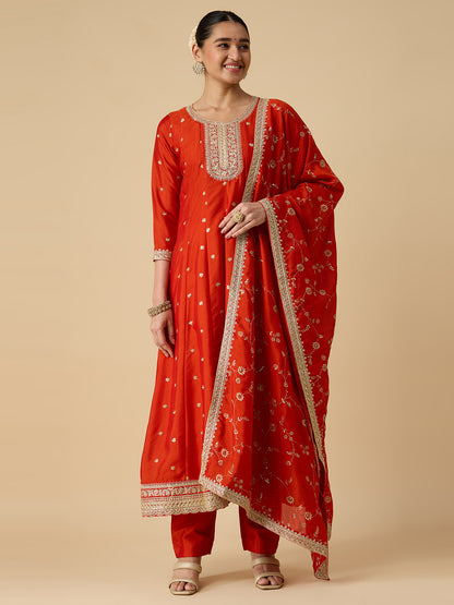 Keshvi Silk Flair Suit