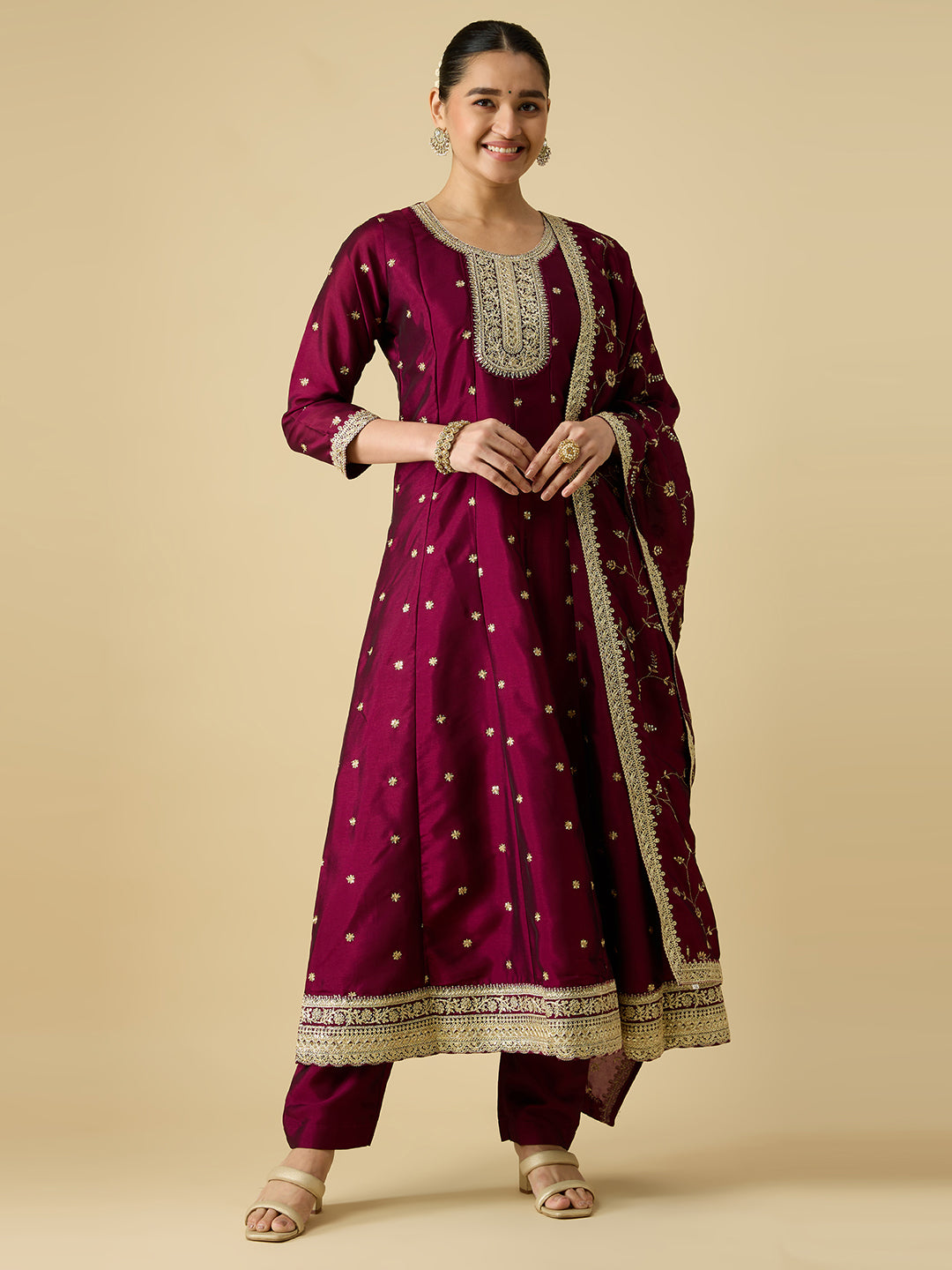Keshvi Silk Flair Suit