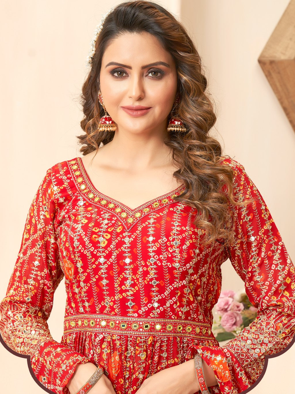 Bipasha Bandhani Palazzo Suit - Roop Darshan