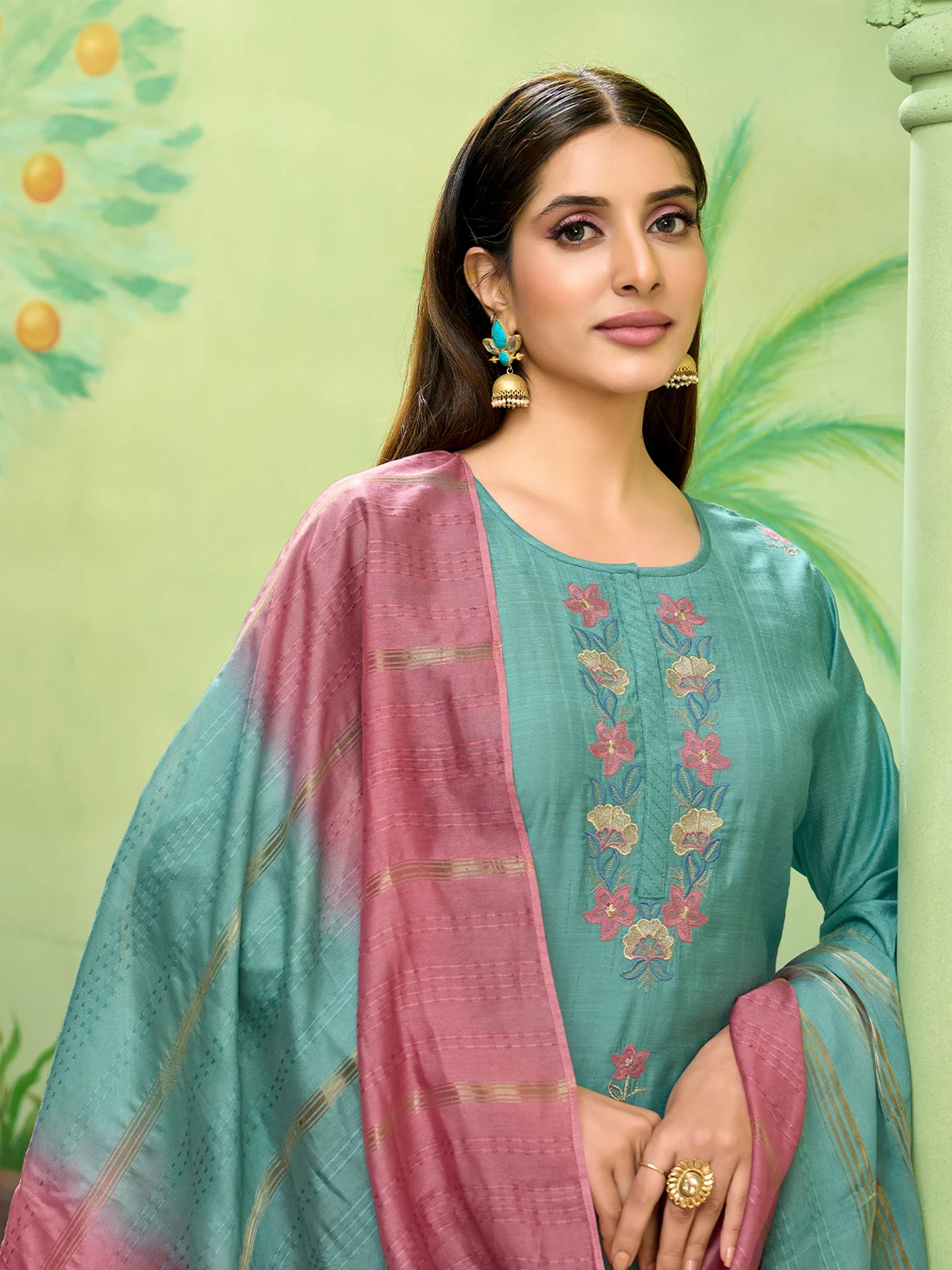 Lily Silk Straight-cut Suit