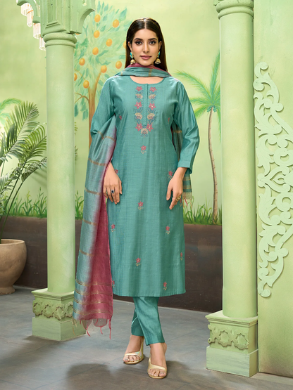 Lily Silk Straight-cut Suit