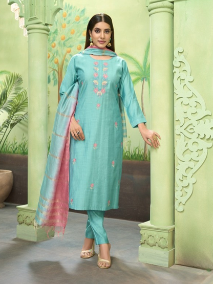 Lily Silk Straight-cut Suit