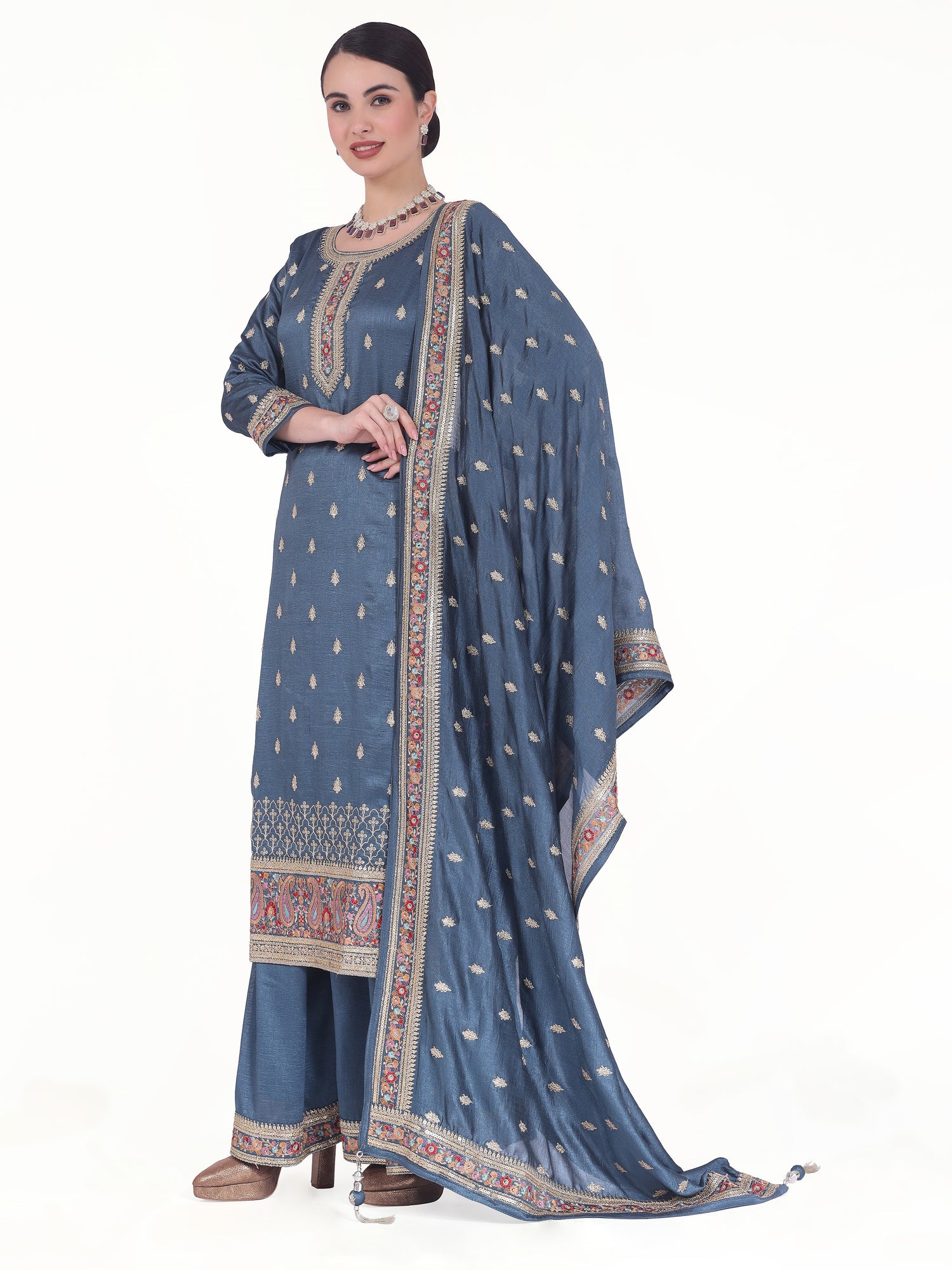 Sheila Palazzo Suit - Roop Darshan