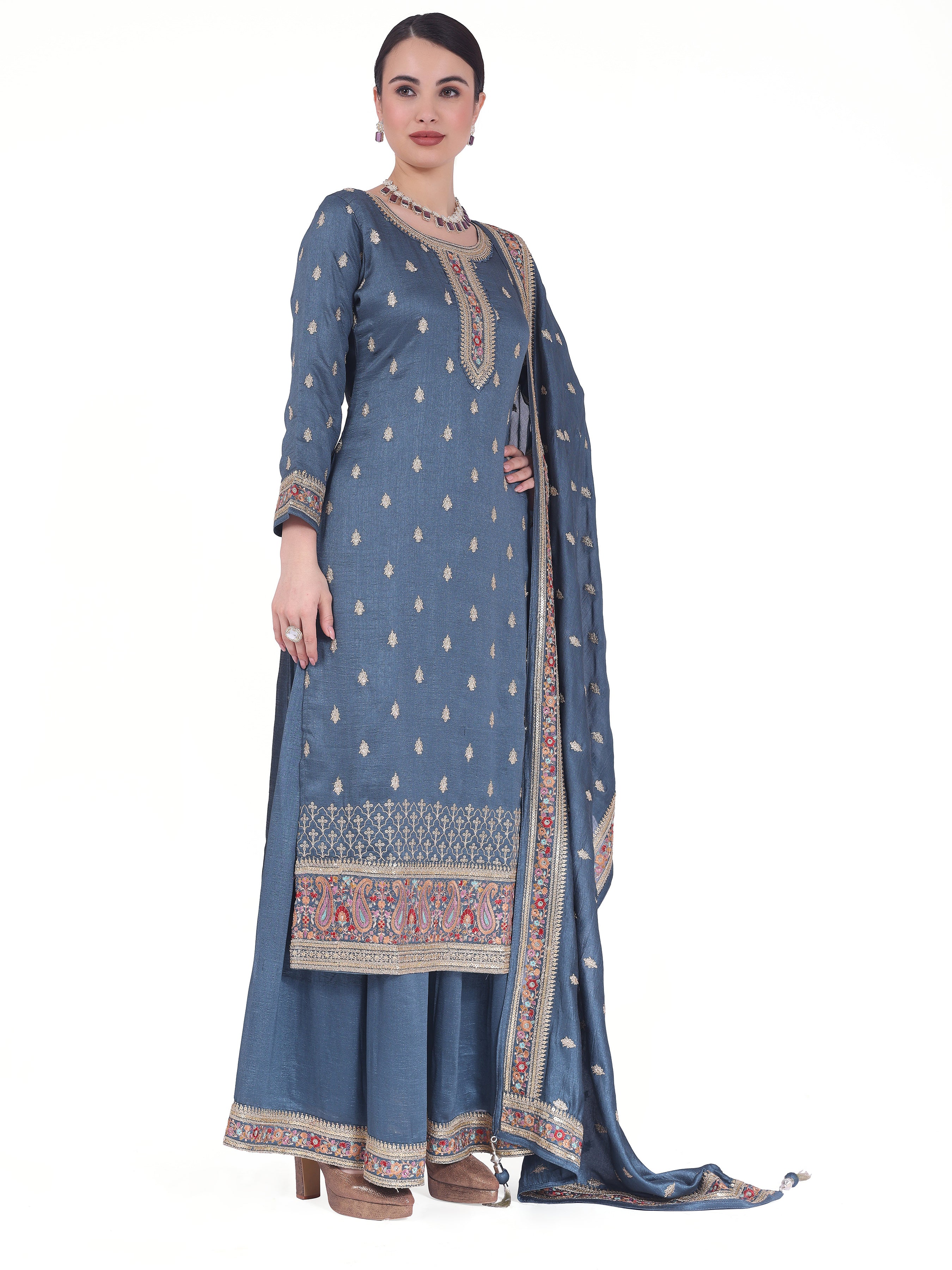 Sheila Palazzo Suit - Roop Darshan