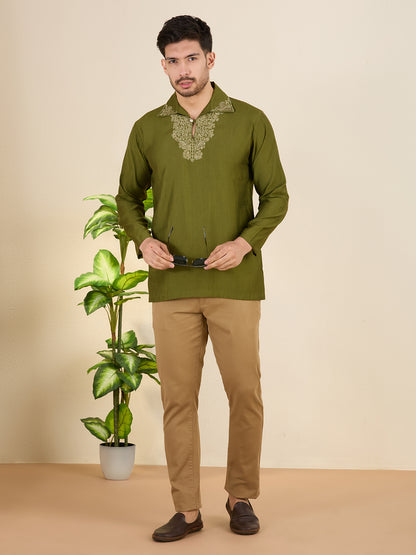 Mens Embroidered Kurta