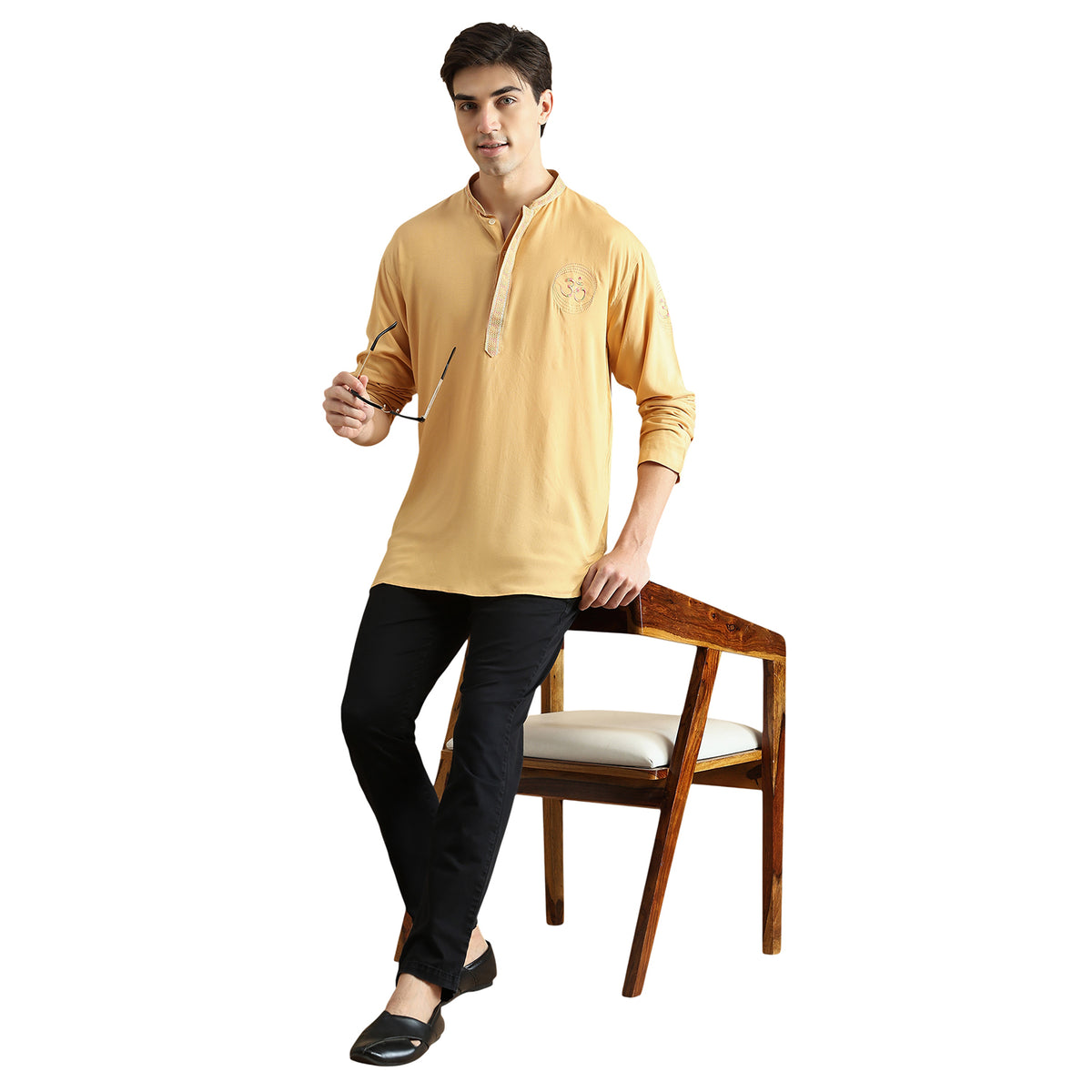 Om Silk Short Kurta