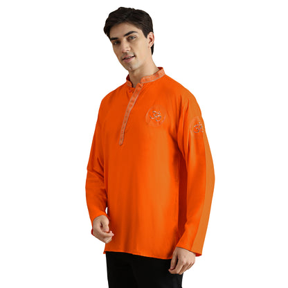 Om Silk Short Kurta