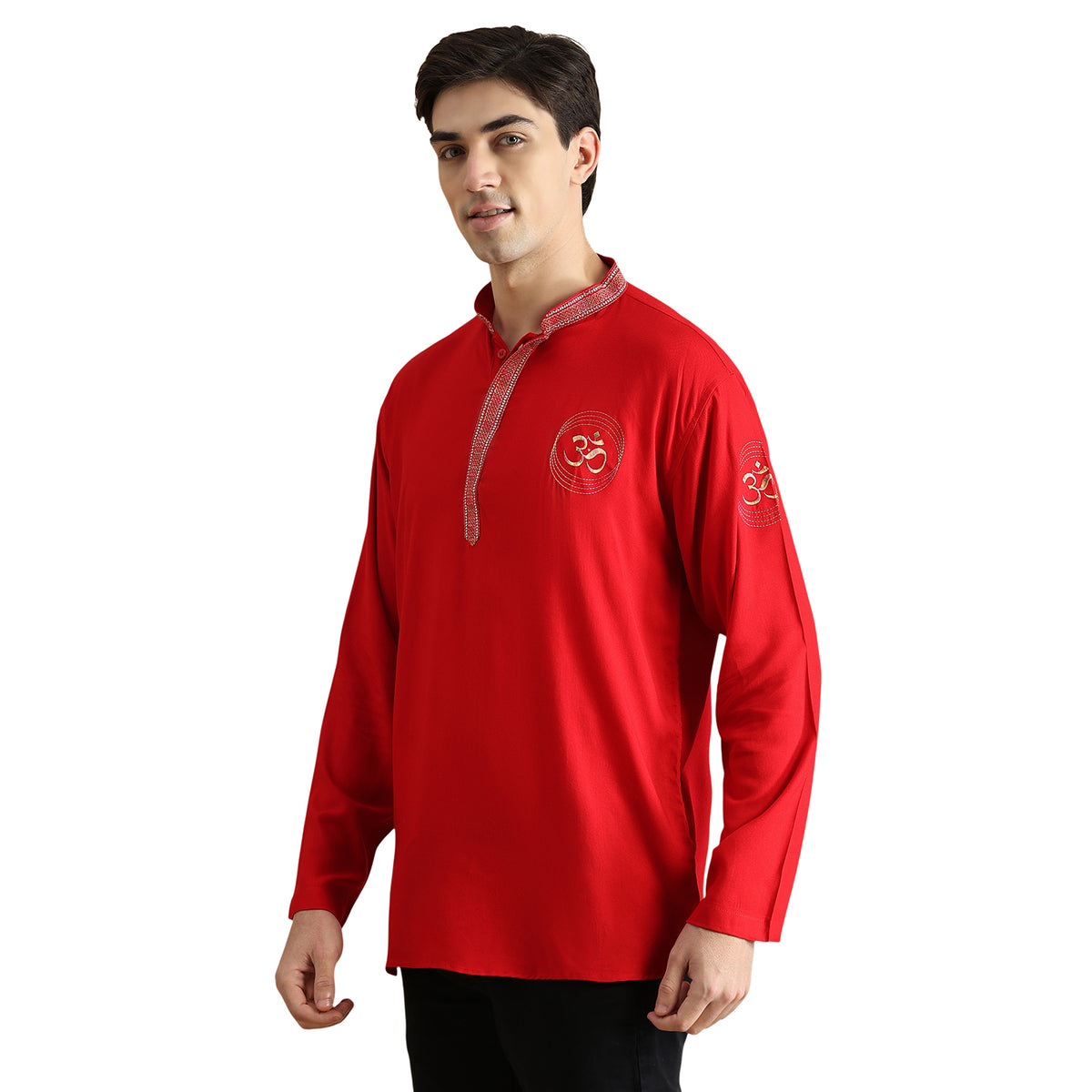Om Silk Short Kurta
