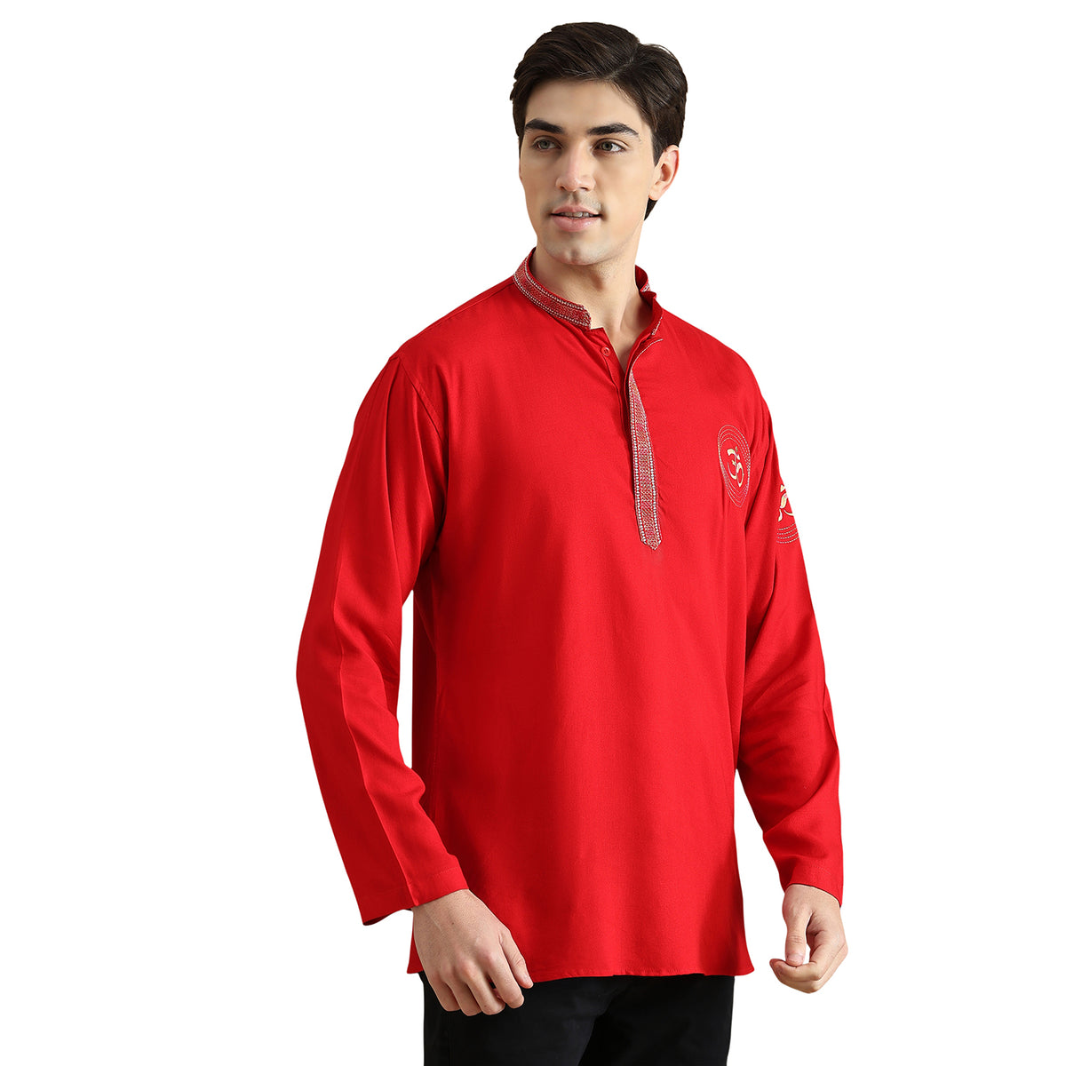 Om Silk Short Kurta