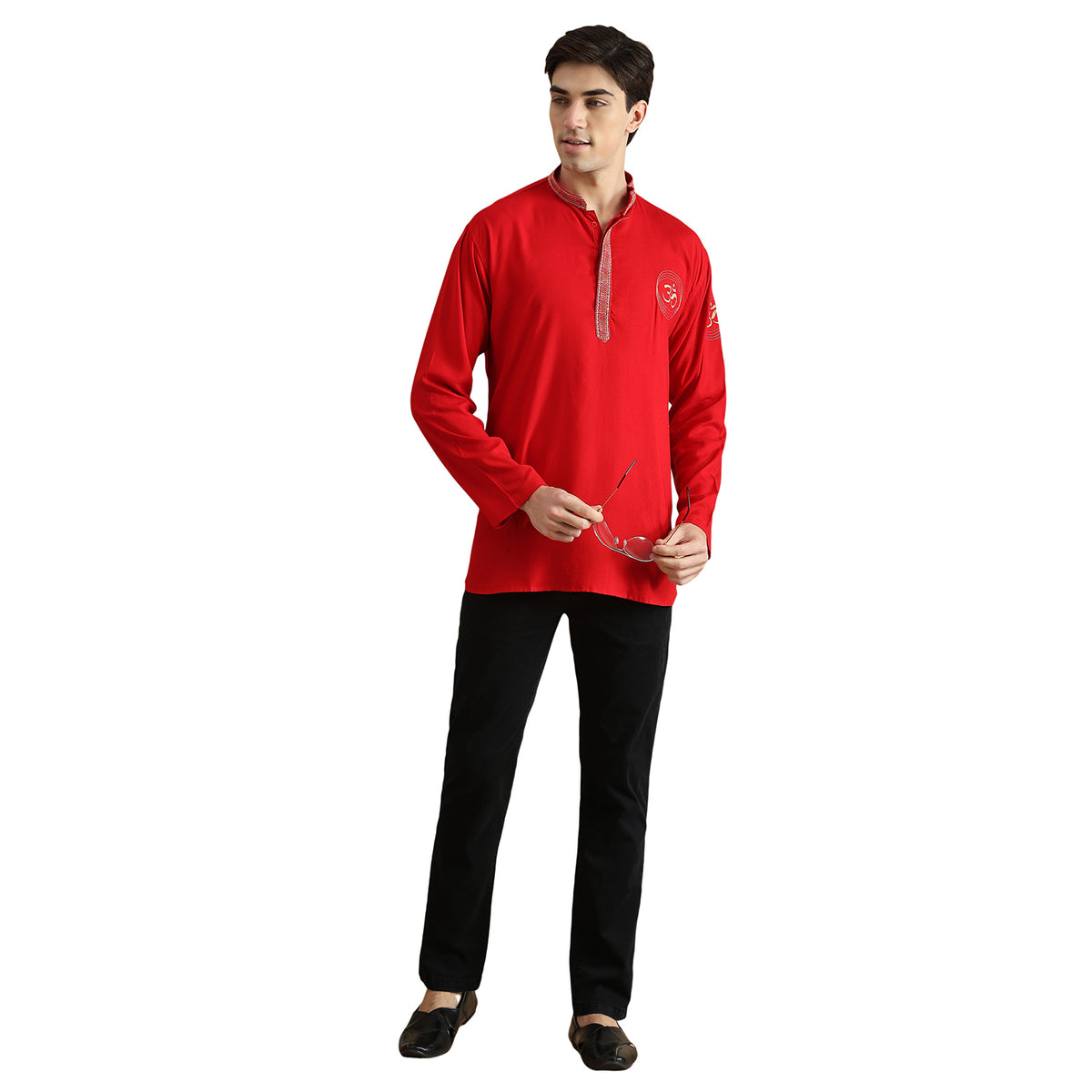 Om Silk Short Kurta