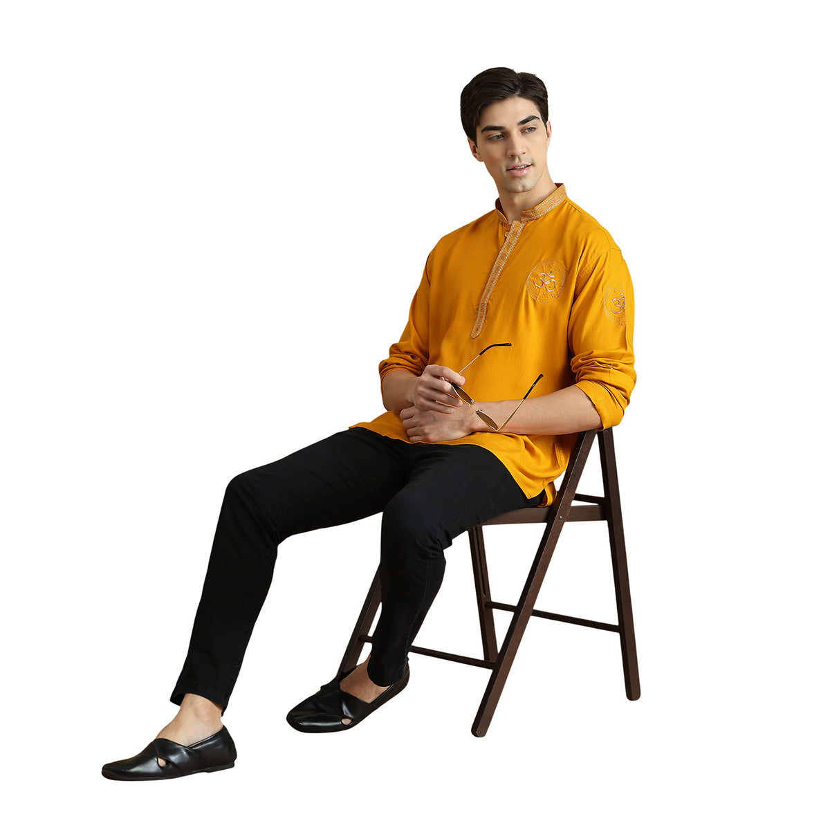 Om Silk Short Kurta