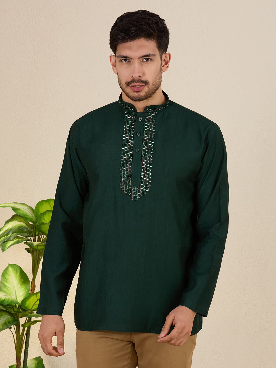 Mens Mirror Work Kurta