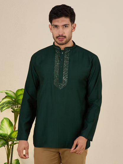 Mens Mirror Work Kurta